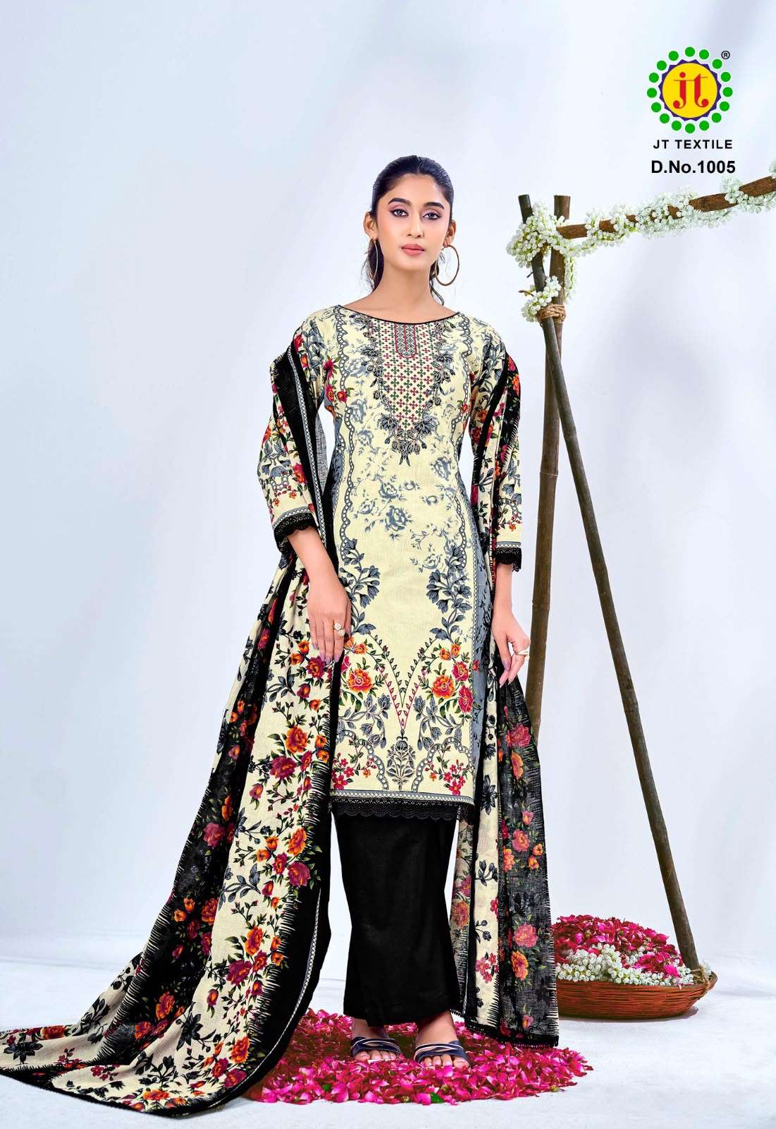 JT AAFREEN NOOR VOL 1 COTTON DIGITAL PRINT WITH FANCY WORK SUIT