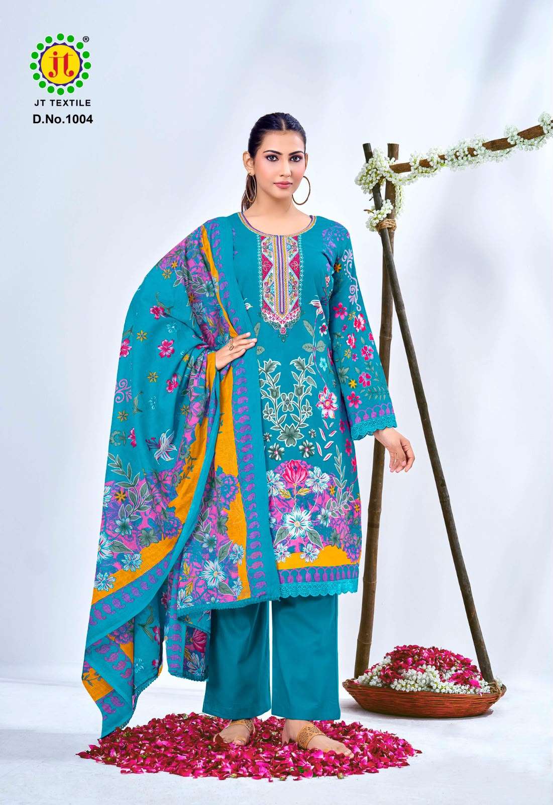 JT AAFREEN NOOR VOL 1 COTTON DIGITAL PRINT WITH FANCY WORK SUIT