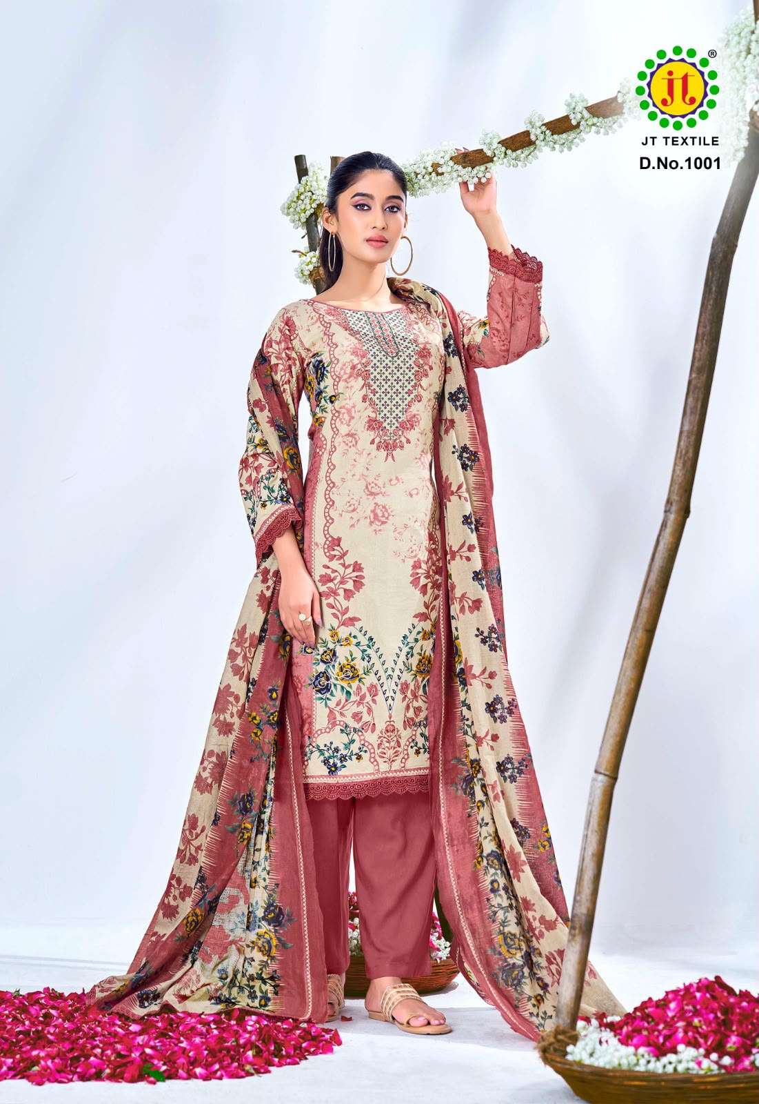JT AAFREEN NOOR VOL 1 COTTON DIGITAL PRINT WITH FANCY WORK SUIT