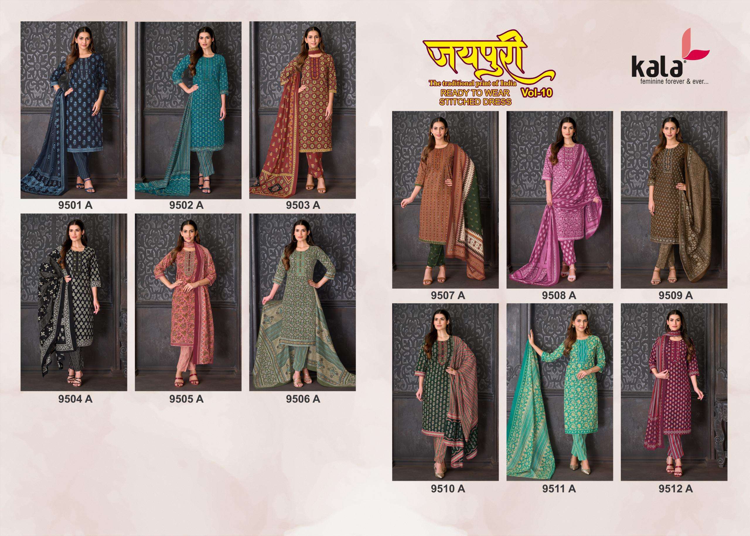 KALA FASHION JAIPURI VOL 10 READY MADE COLLECTION 