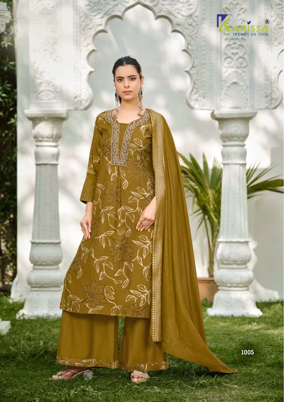 KARISSA HARLEEN STRAIGHT CUT TOP BOTTOM WITH DUPATTA SET