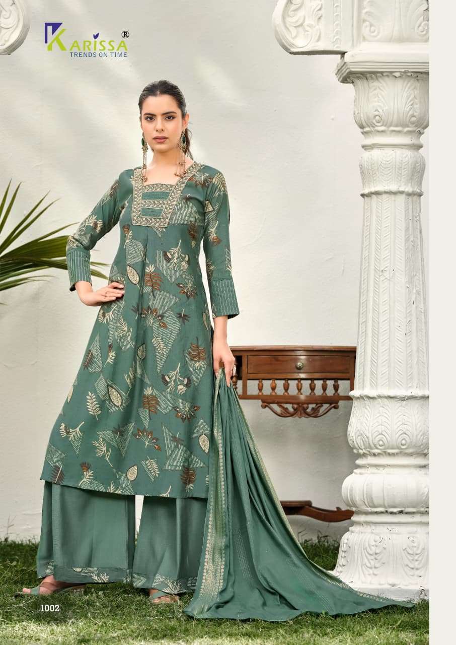 KARISSA HARLEEN STRAIGHT CUT TOP BOTTOM WITH DUPATTA SET