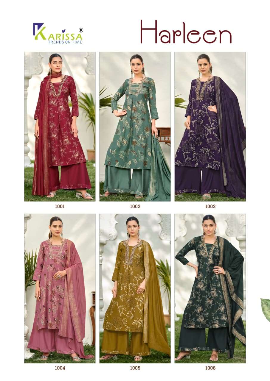 KARISSA HARLEEN STRAIGHT CUT TOP BOTTOM WITH DUPATTA SET