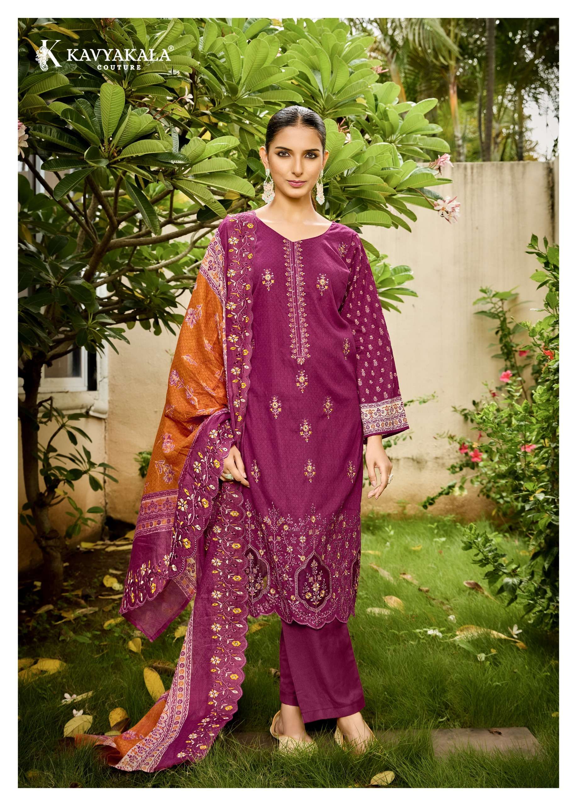 KAVYA‎‎ KALA COUTURE AAFREEN LAWN COTTON PRINT WITH DESIGNER WORK SUIT