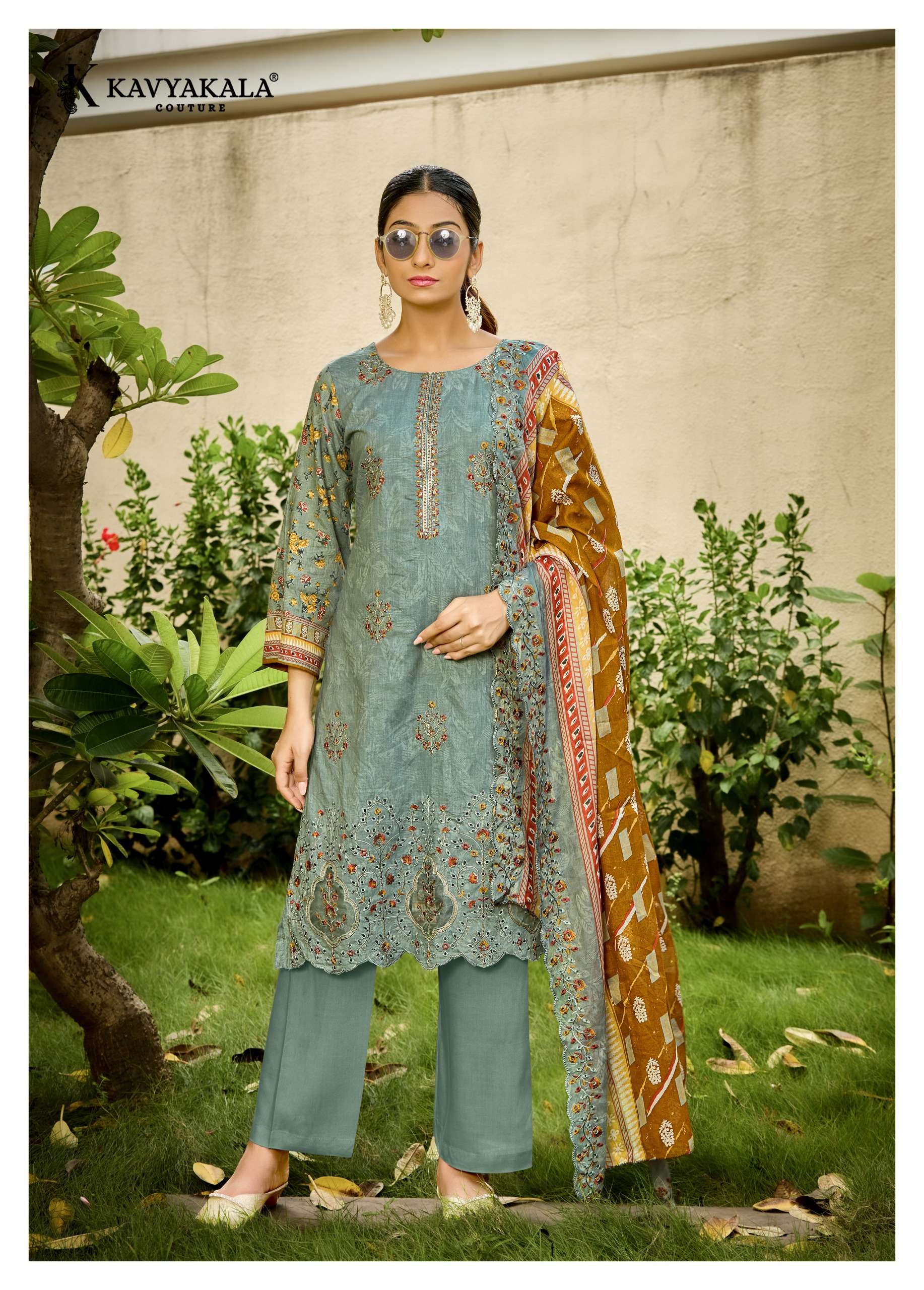 KAVYA‎‎ KALA COUTURE AAFREEN LAWN COTTON PRINT WITH DESIGNER WORK SUIT