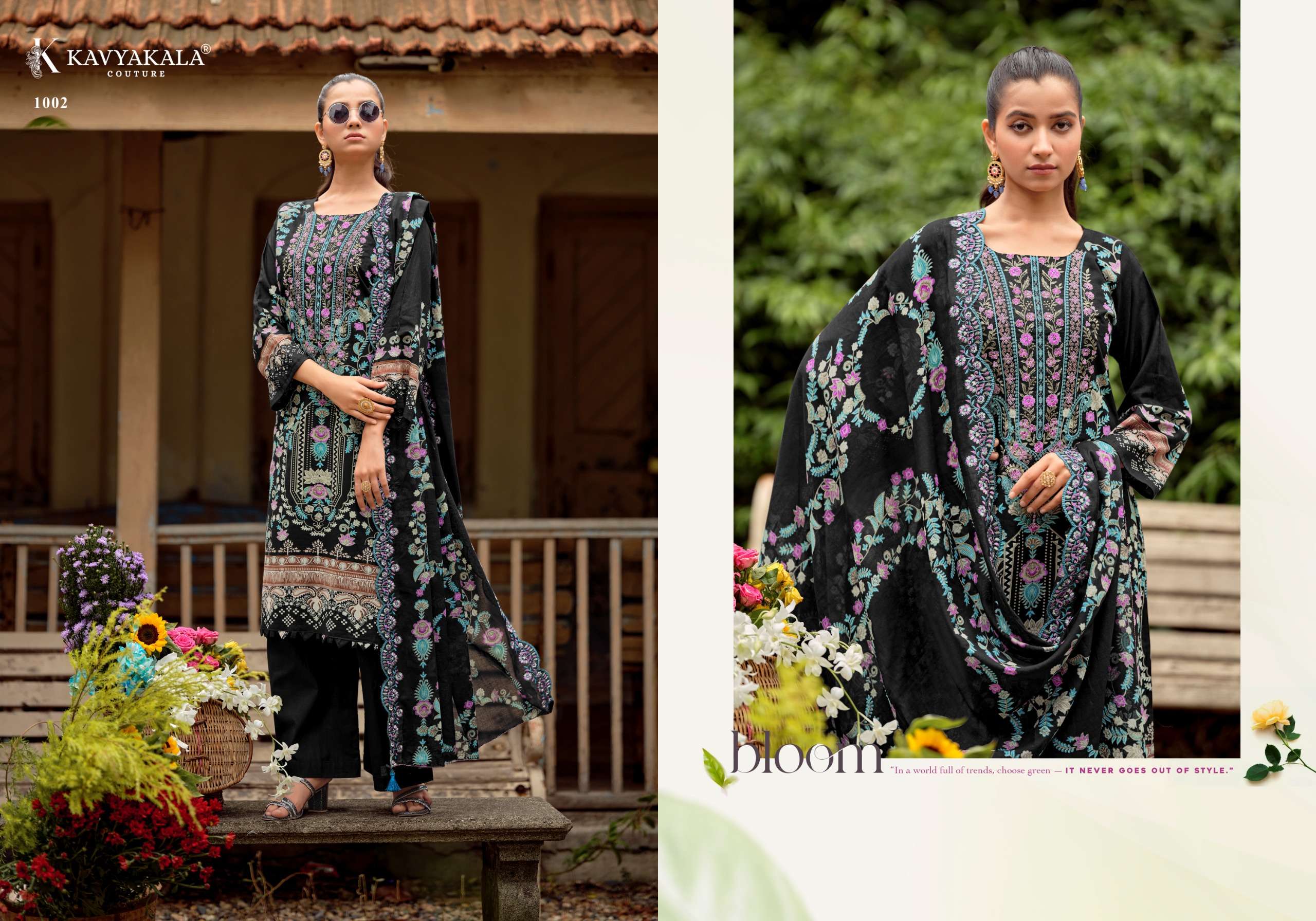 KAVYA‎‎ KALA COUTURE ANARKALI VOL 26 LAWN COTTON DIGITAL PRINT WITH FANCY WORK SUIT