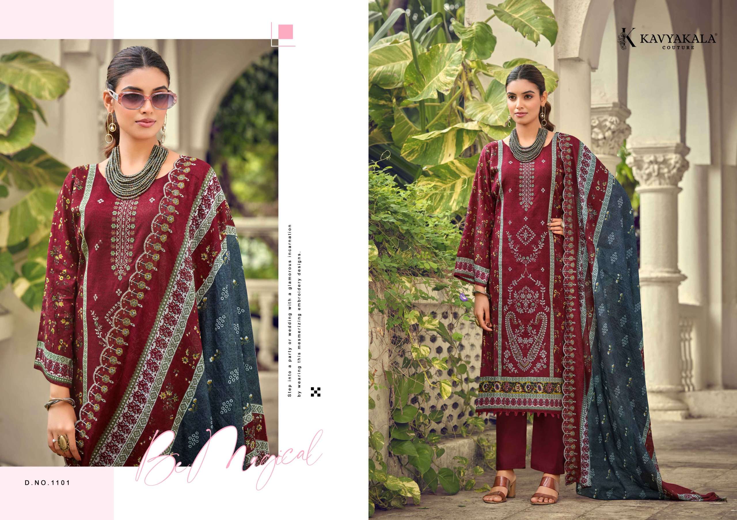 KAVYA‎‎‎ KALA COUTURE BIN SAEED VOL 11 COTTON DIGITAL PRINT WITH FANCY WORK SUIT