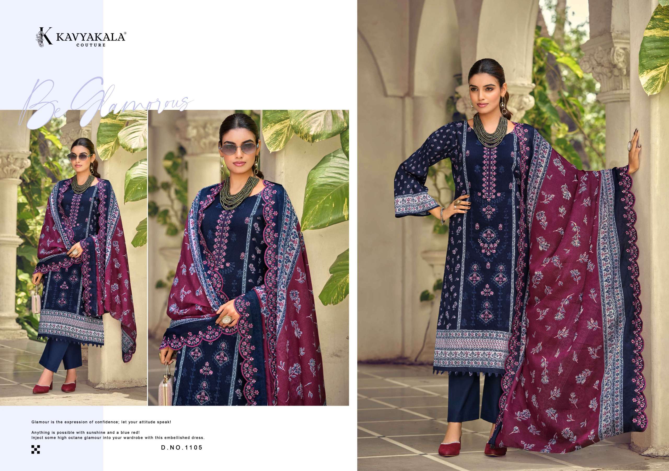 KAVYA‎‎‎ KALA COUTURE BIN SAEED VOL 11 COTTON DIGITAL PRINT WITH FANCY WORK SUIT