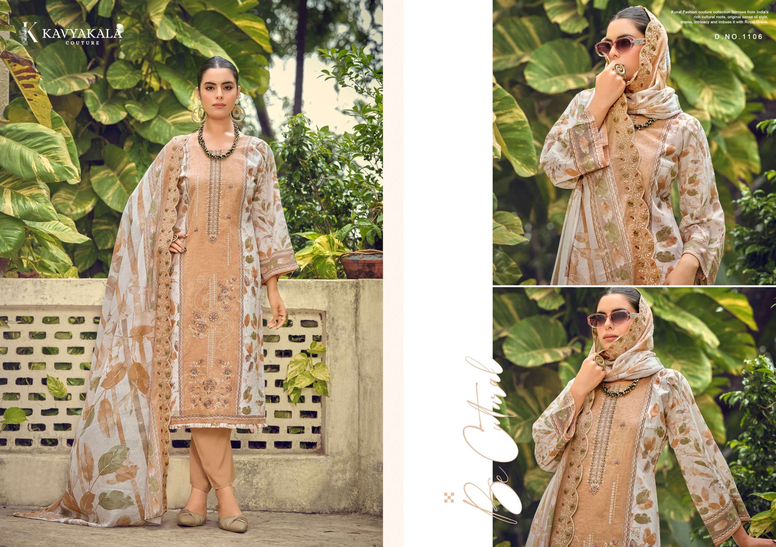 KAVYA‎‎‎ KALA COUTURE BIN SAEED VOL 11 COTTON DIGITAL PRINT WITH FANCY WORK SUIT