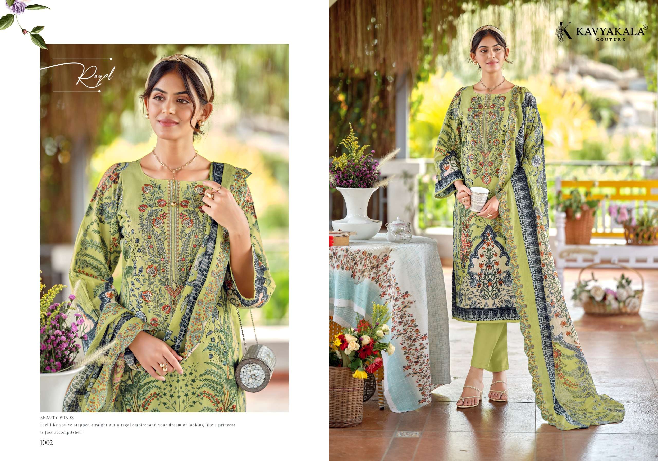 KAVYA‎‎ KALA COUTURE ZARINA LAWN COTTON DIGITAL PRINT WITH FANCY WORK SUITS 
