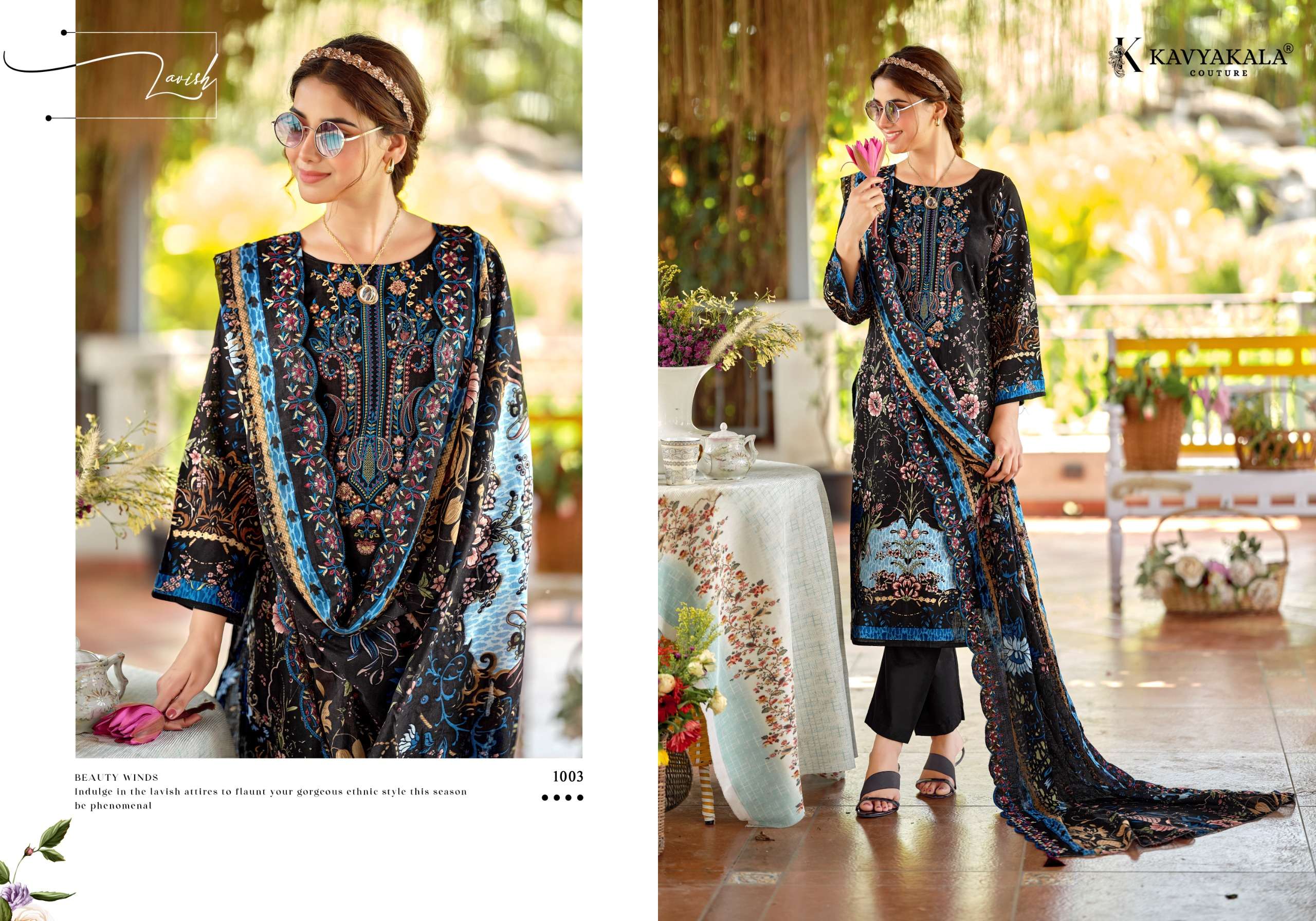 KAVYA‎‎ KALA COUTURE ZARINA LAWN COTTON DIGITAL PRINT WITH FANCY WORK SUITS 