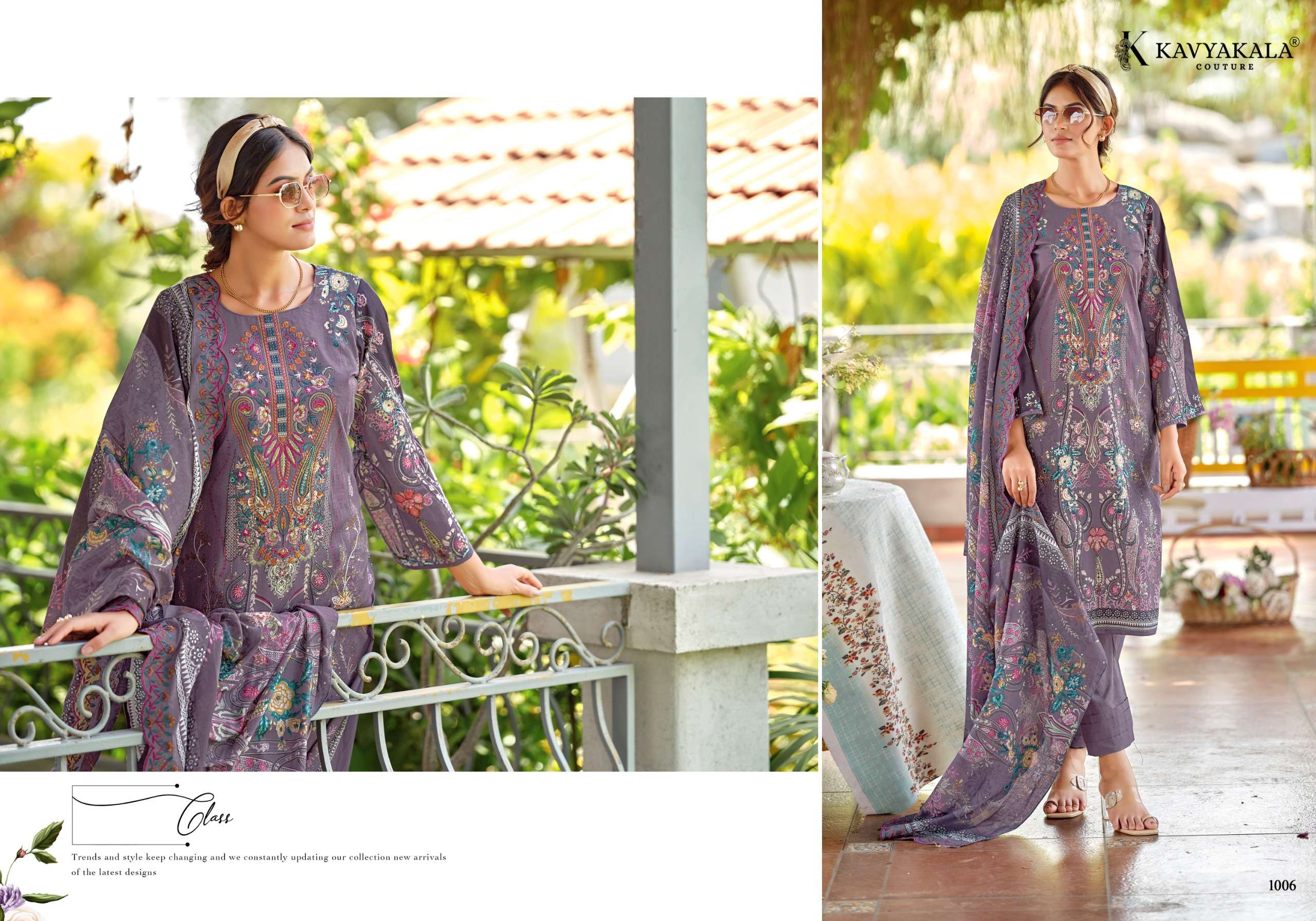 KAVYA‎‎ KALA COUTURE ZARINA LAWN COTTON DIGITAL PRINT WITH FANCY WORK SUITS 