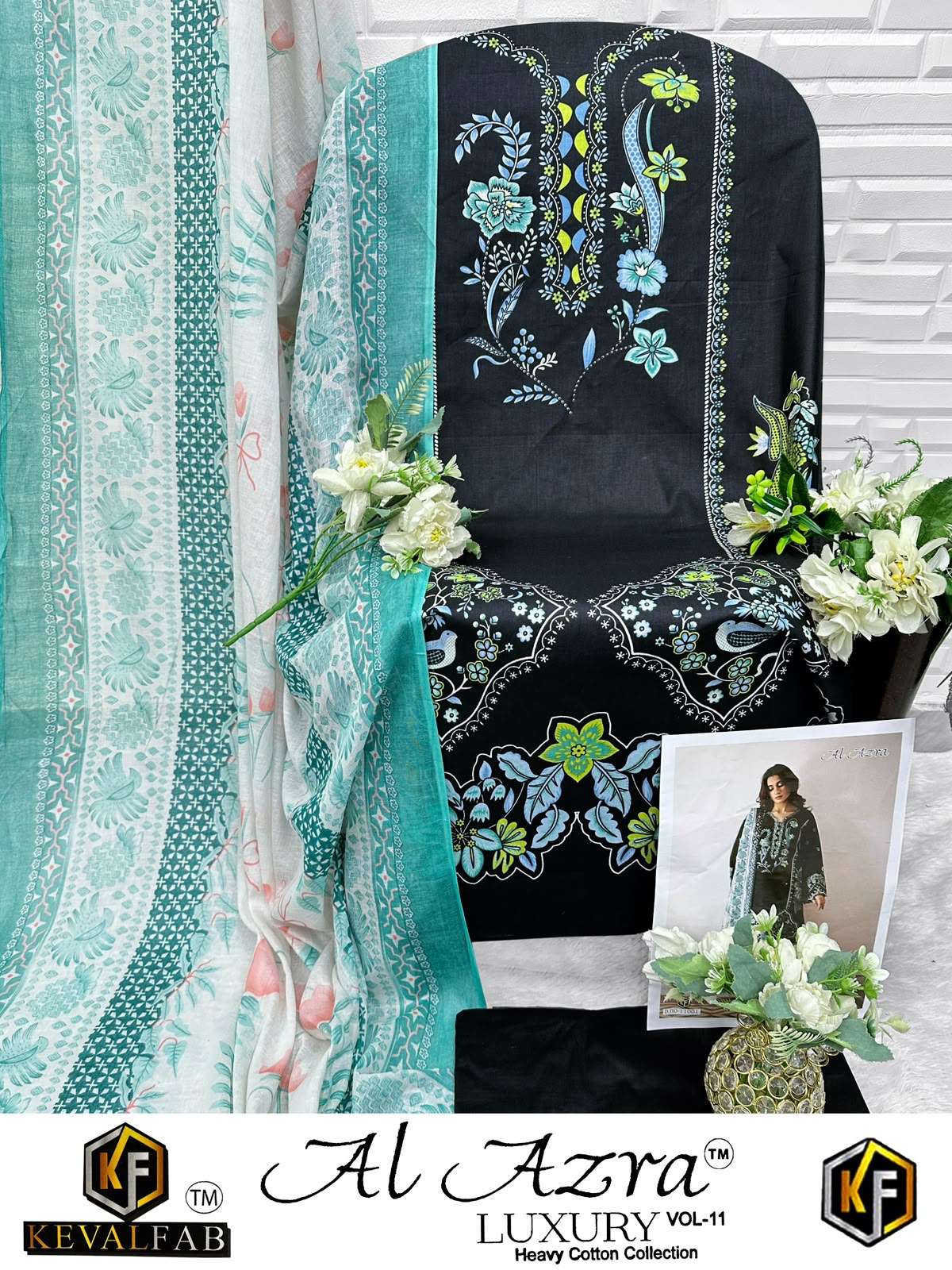KEVAL FAB AL AZARA VOL 11 COTTON DIGITAL PRINT SALWAR SUIT