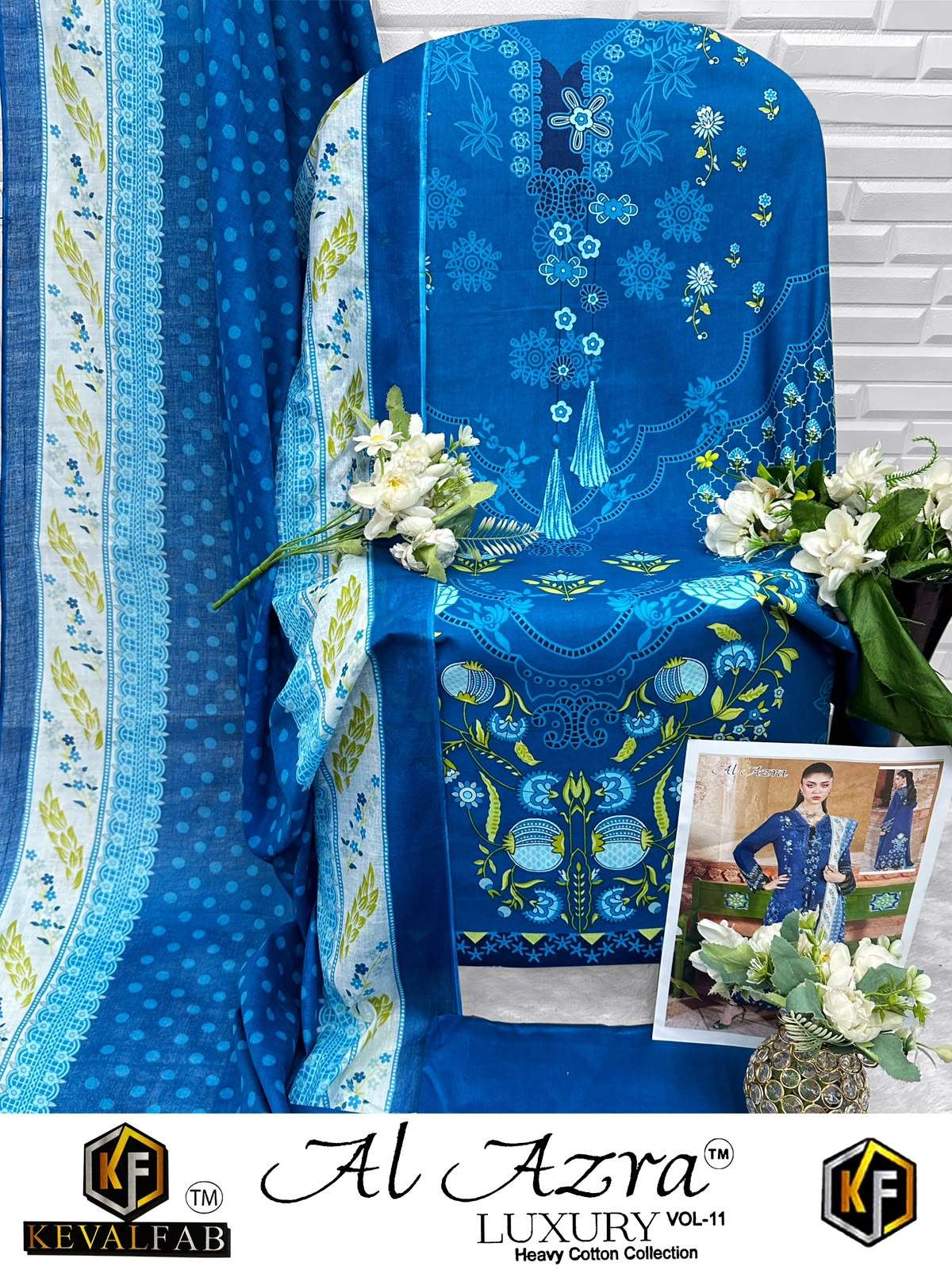 KEVAL FAB AL AZARA VOL 11 COTTON DIGITAL PRINT SALWAR SUIT