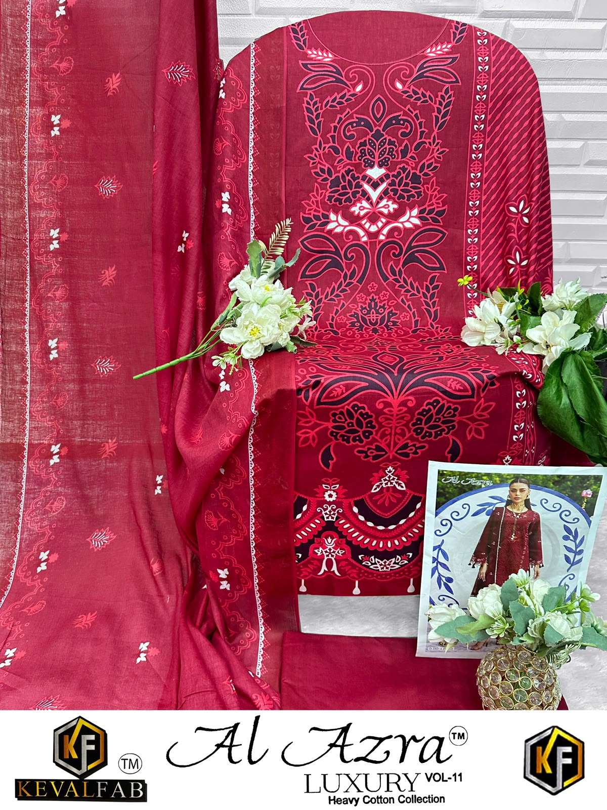 KEVAL FAB AL AZARA VOL 11 COTTON DIGITAL PRINT SALWAR SUIT