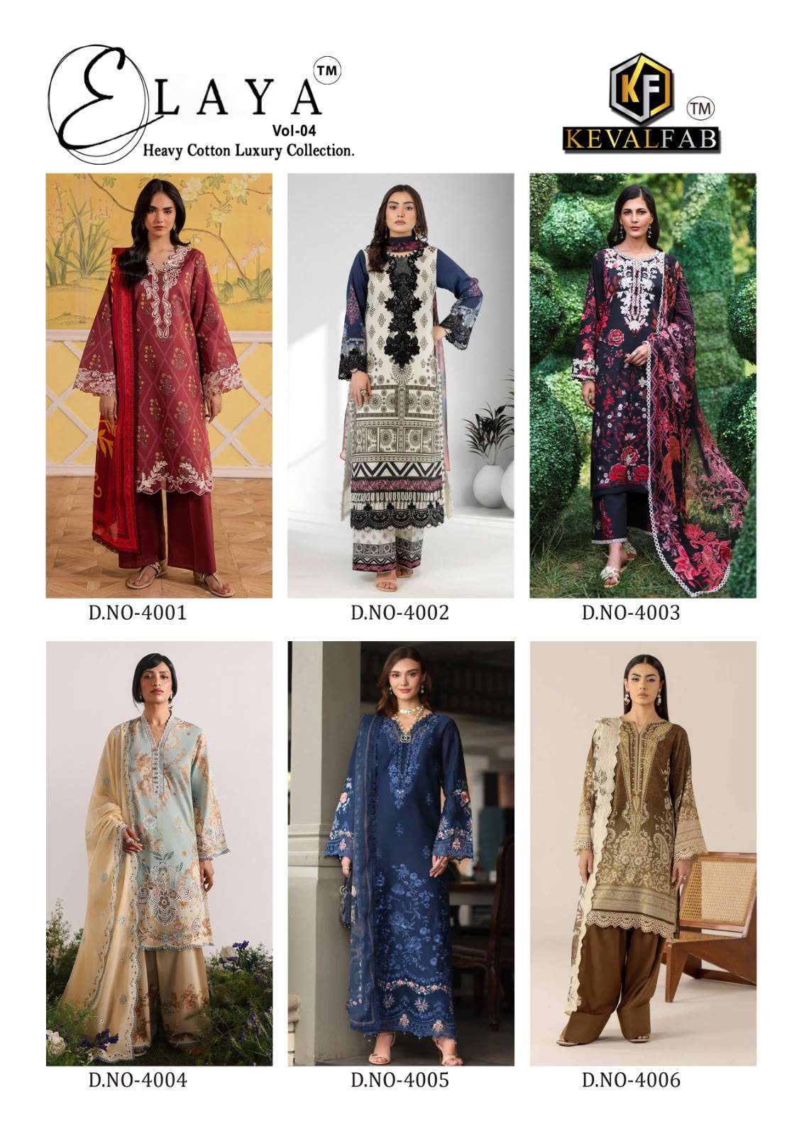 KEVAL FAB ELAYA VOL 4 LAWN COTTON DIGITAL PRINT SALWAR SUIT