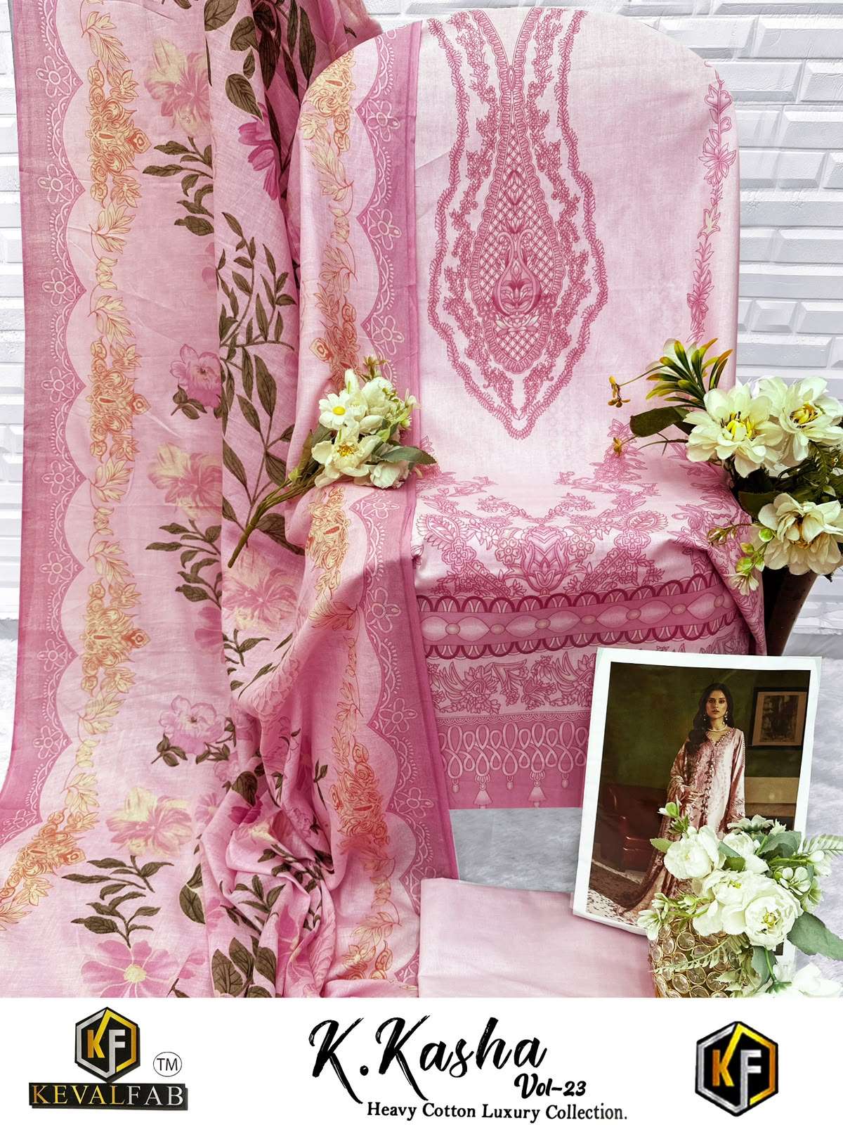 KEVAL FAB K KASHA VOL 23 COTTON DIGITAL PRINT SALWAR SUIT