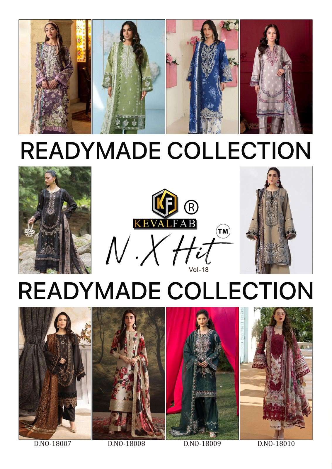 KEVAL FAB NX HIT COTTON LUXURY COLLECTION VOL 18 READY MADE COLLECTION 