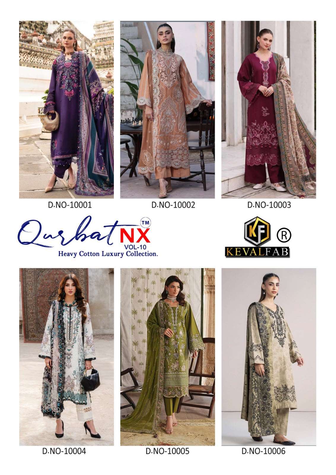 KEVAL FAB QURBAT NX VOL 10 COTTON DIGITAL PRINTS SALWAR SUIT