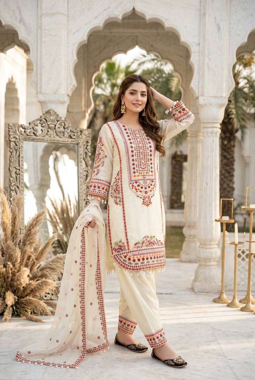 KF 1725 SILK SEQUENCE EMBROIDERY DESIGNER WORK FESTIVE WEAR LADIES SUITS 