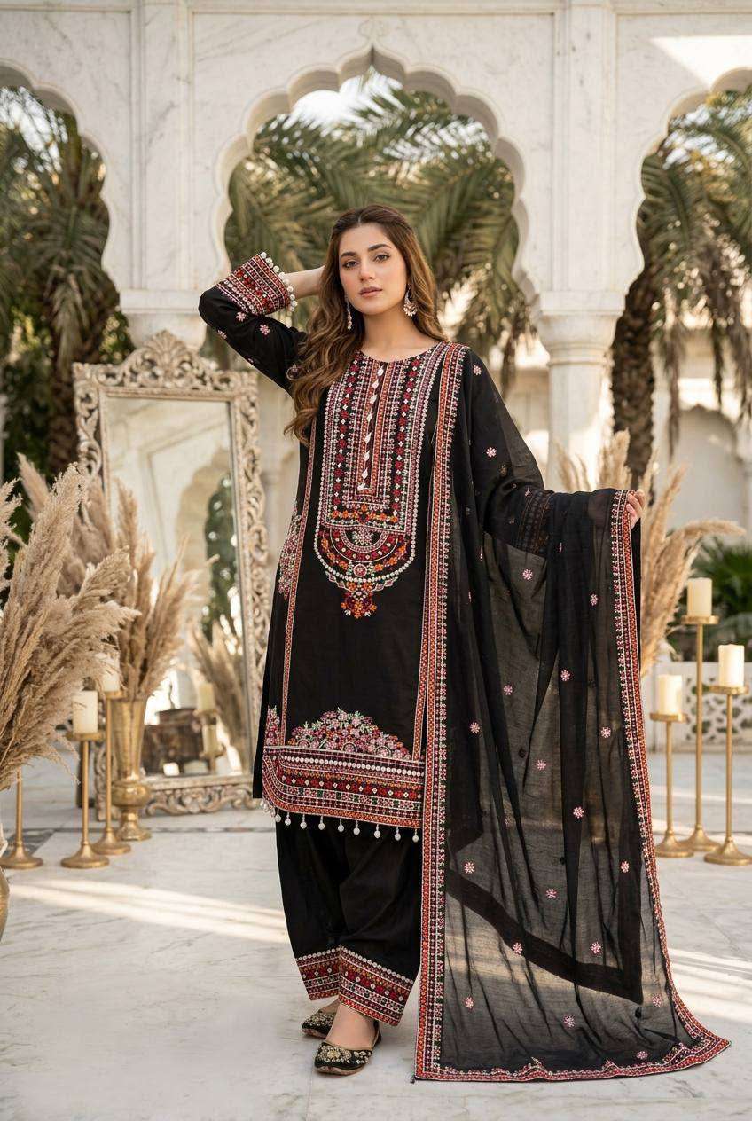 KF 1725 SILK SEQUENCE EMBROIDERY DESIGNER WORK FESTIVE WEAR LADIES SUITS 