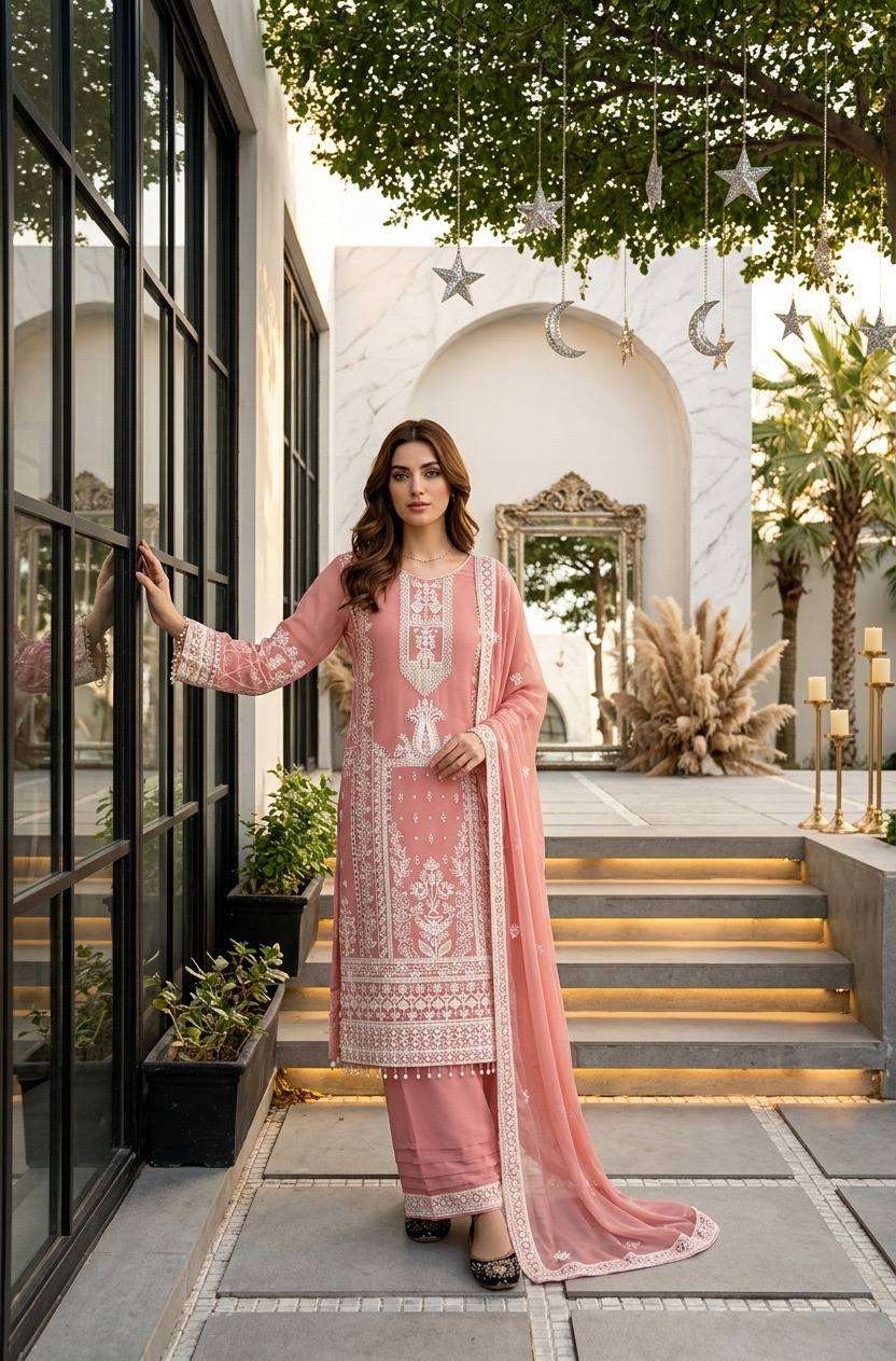KF 1732 GEORGETTE HEAVY EMBROIDERED DESIGNER WORK FESTIVE WEAR SUIT