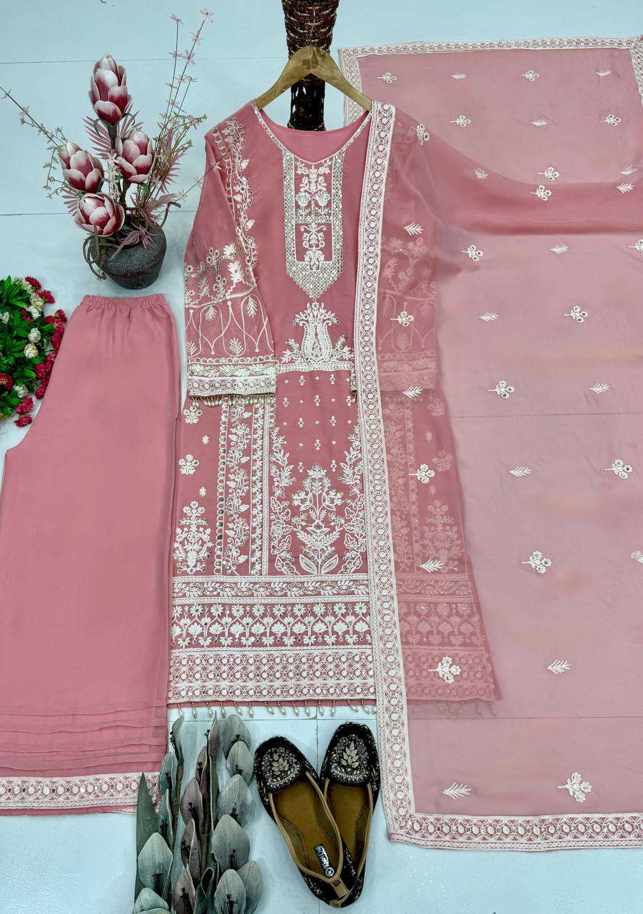 KF 1732 GEORGETTE HEAVY EMBROIDERED DESIGNER WORK FESTIVE WEAR SUIT