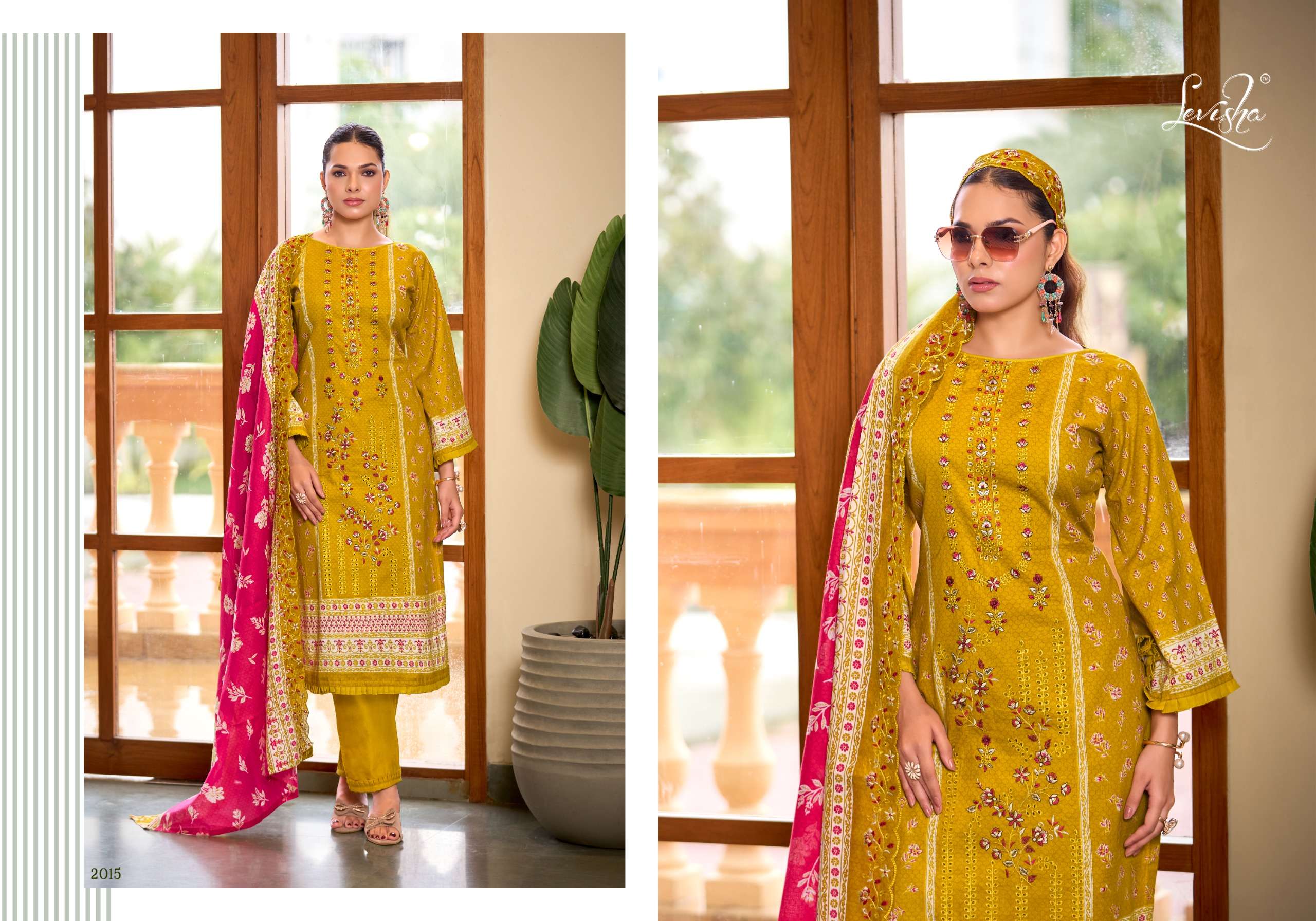 LEVISHA MADHUBALA VOL 20 LAWN COTTON DIGITAL PAKISTANI STYLE PRINT WITH FANCY WORK SUIT