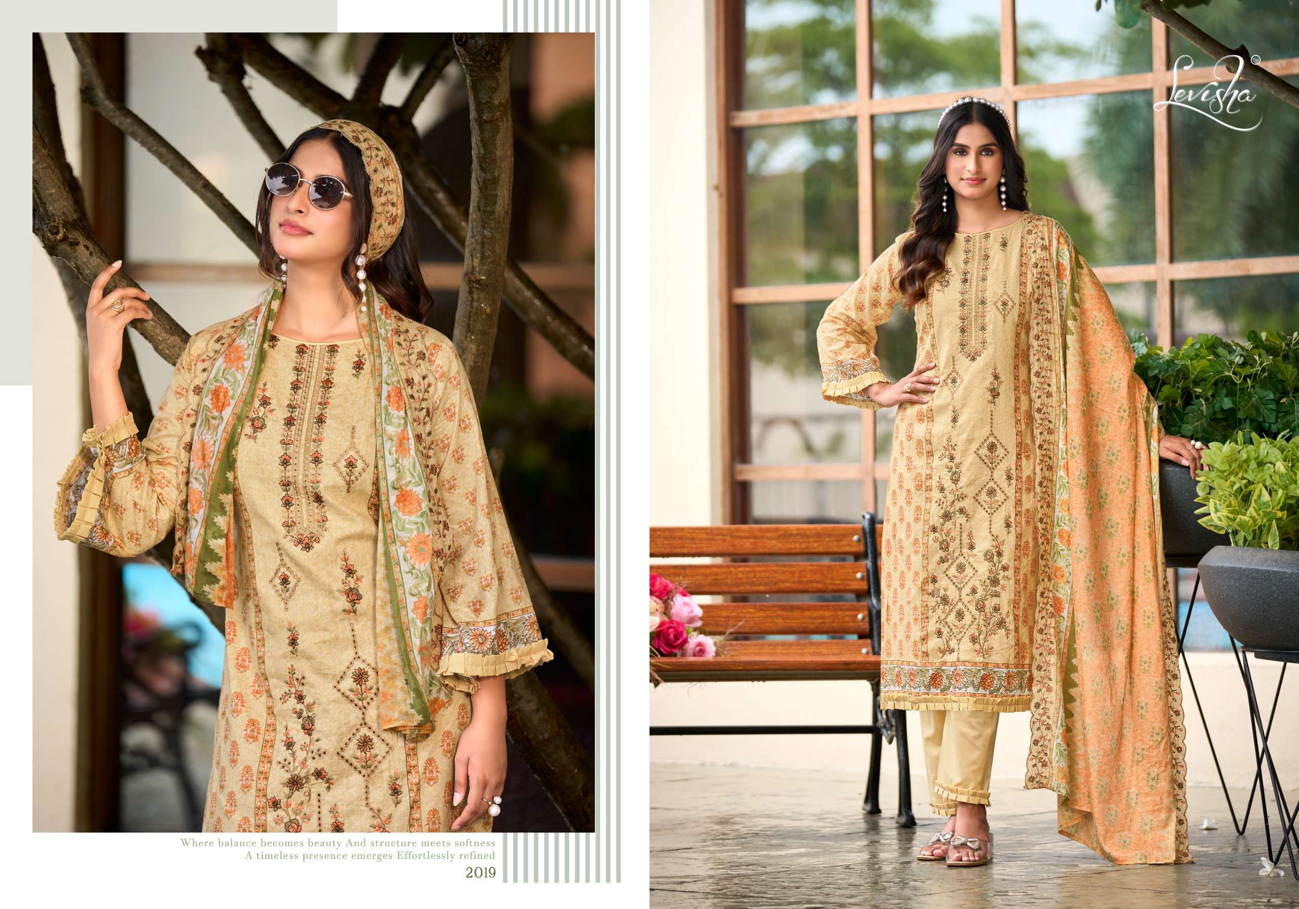 LEVISHA MADHUBALA VOL 20 LAWN COTTON DIGITAL PAKISTANI STYLE PRINT WITH FANCY WORK SUIT