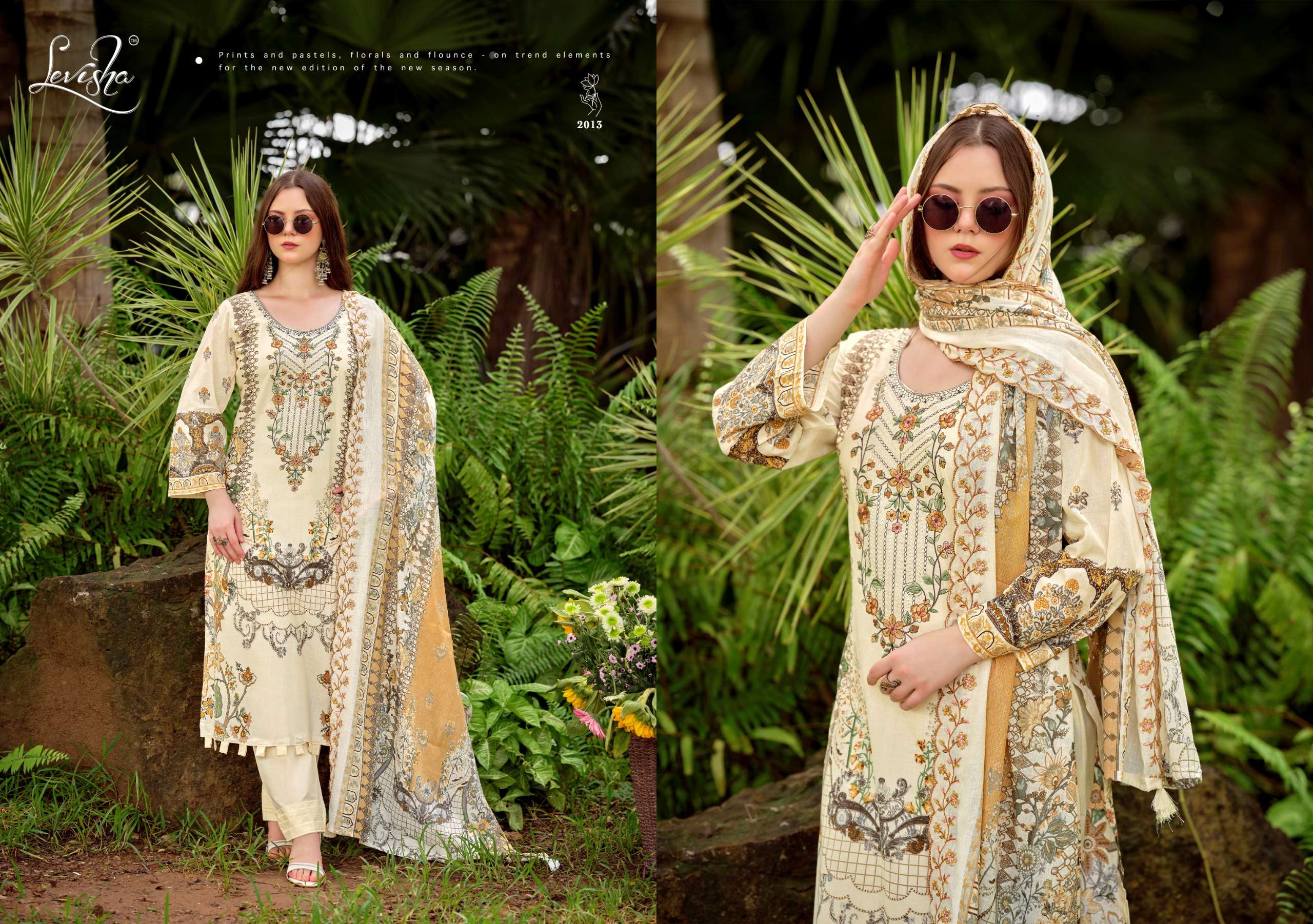 LEVISHA MASHAKALI VOL 2 LAWN COTTON PRINT WITH FANCY WORK SUIT