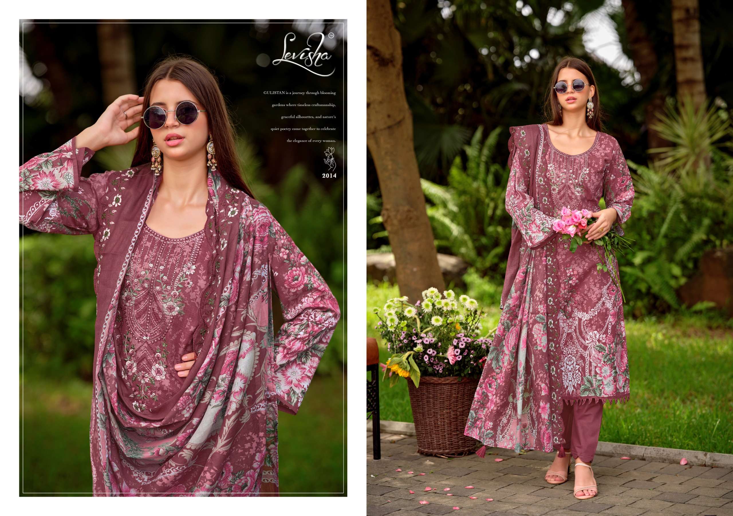 LEVISHA MASHAKALI VOL 2 LAWN COTTON PRINT WITH FANCY WORK SUIT