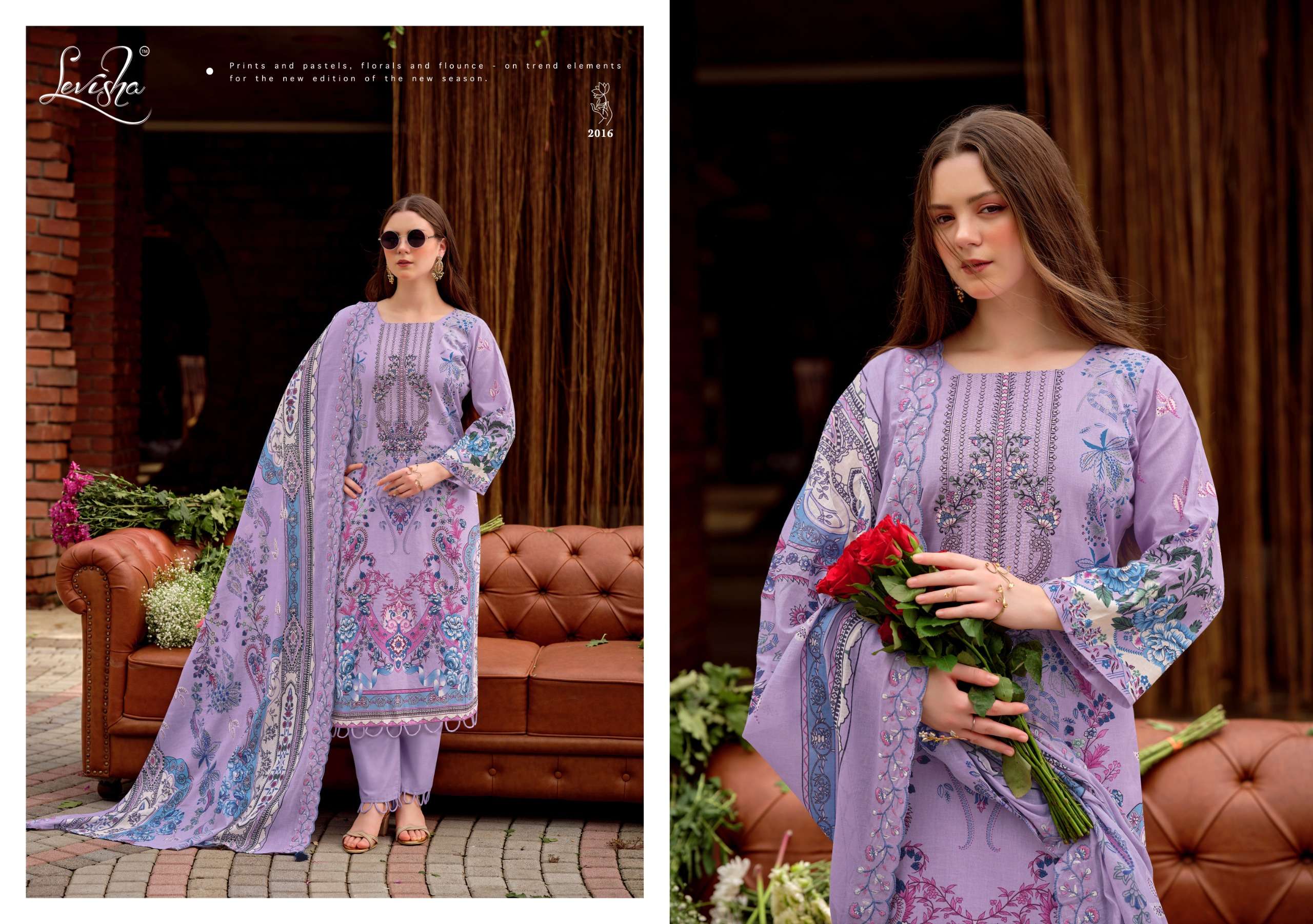 LEVISHA MASHAKALI VOL 2 LAWN COTTON PRINT WITH FANCY WORK SUIT