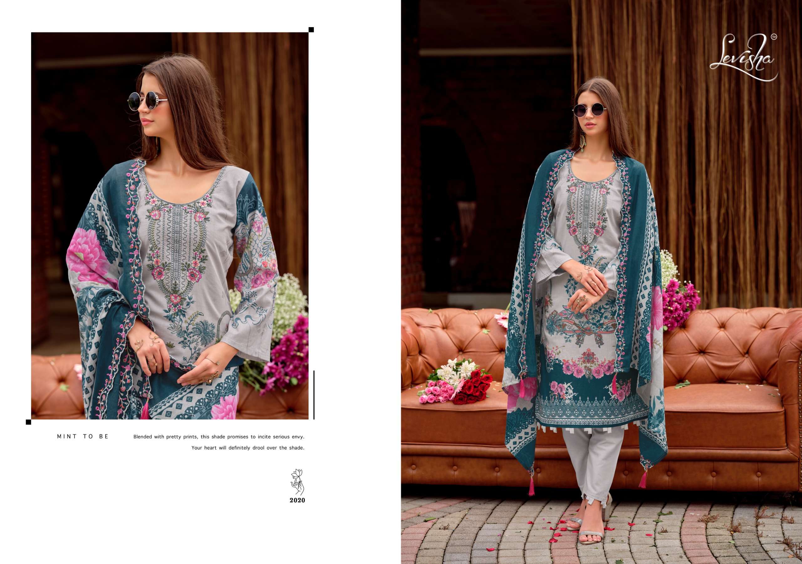 LEVISHA MASHAKALI VOL 2 LAWN COTTON PRINT WITH FANCY WORK SUIT