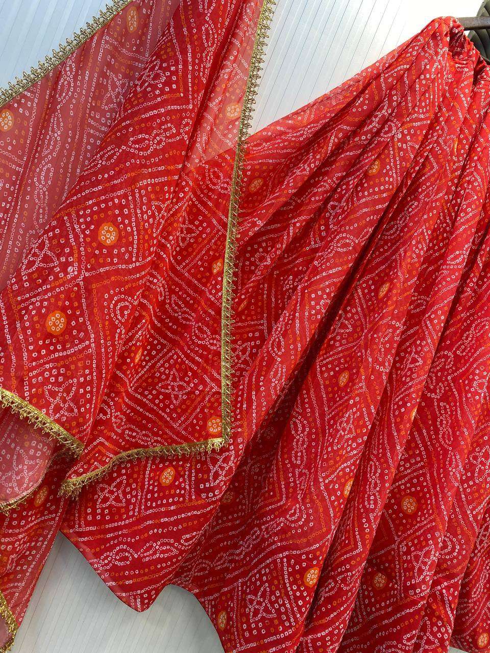 LG 637 PRINTED GEORGETTE  NAVARATRI SEASON WEAR LEHENGA CHOLI 