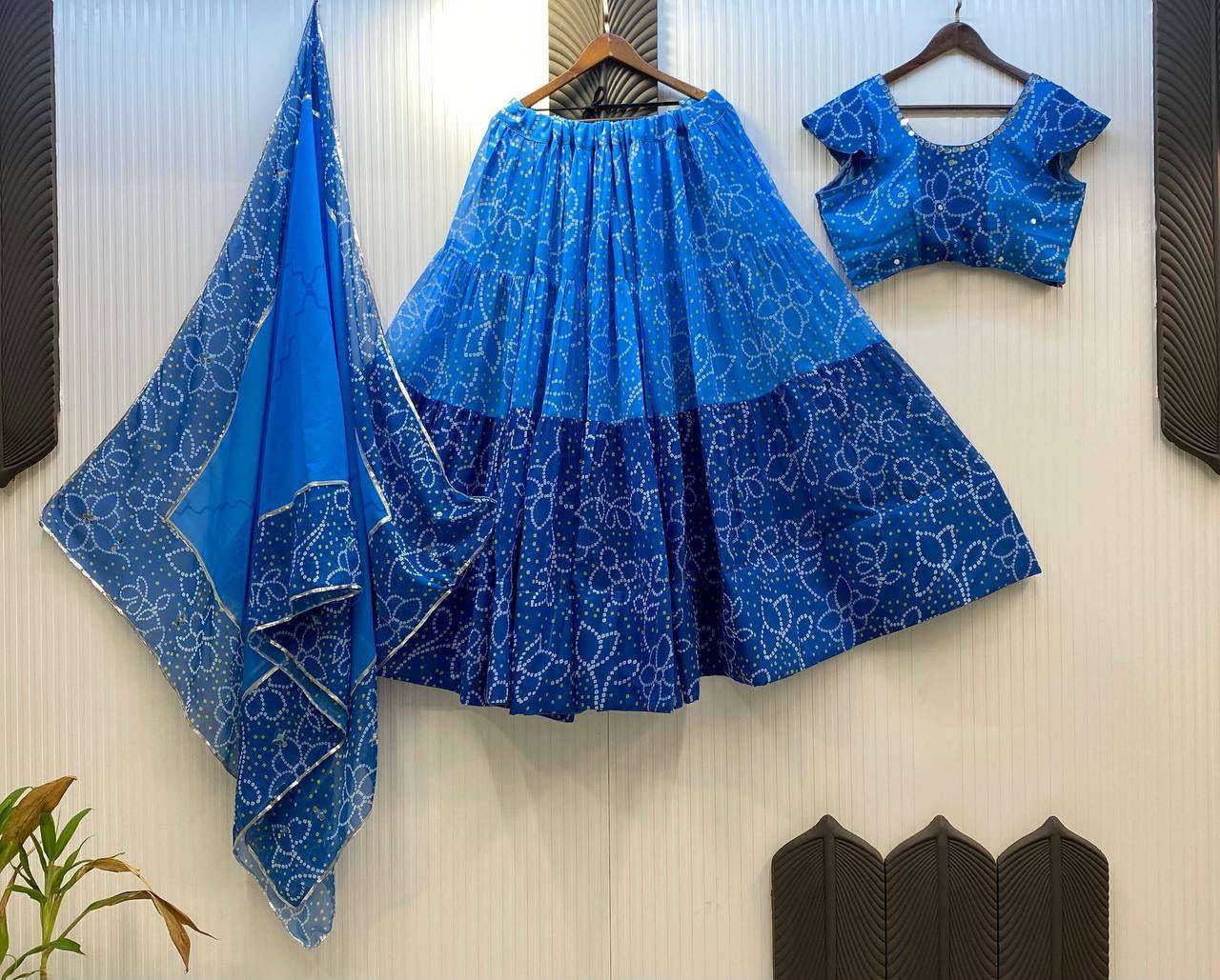 LG 647 PRINTED GEORGETTE FABRIC NAVARATRI SEASON WEAR LEHENGA CHOLI COLLECTION