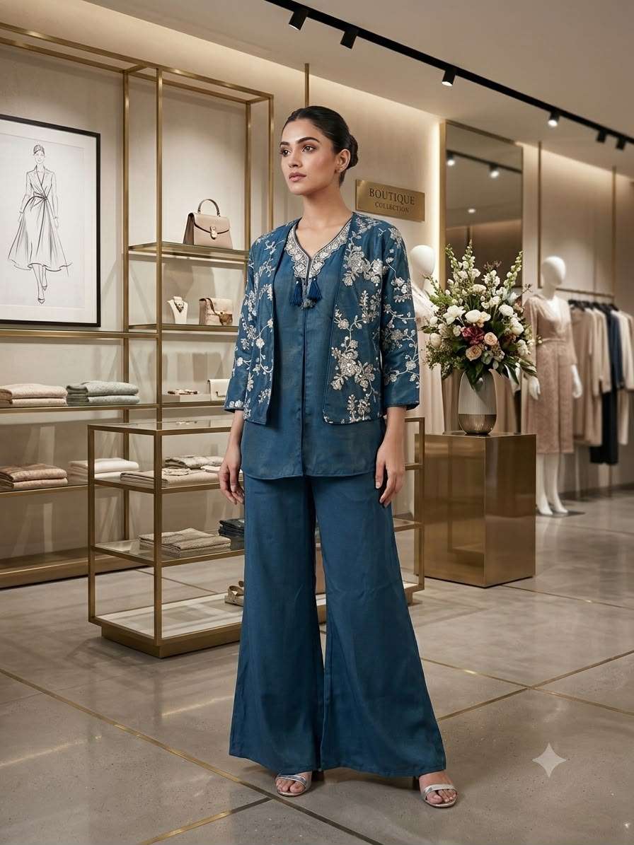 LM 22 HEAVY DESIGNER WORK FESTIVE WEAR CO-ORD SET
