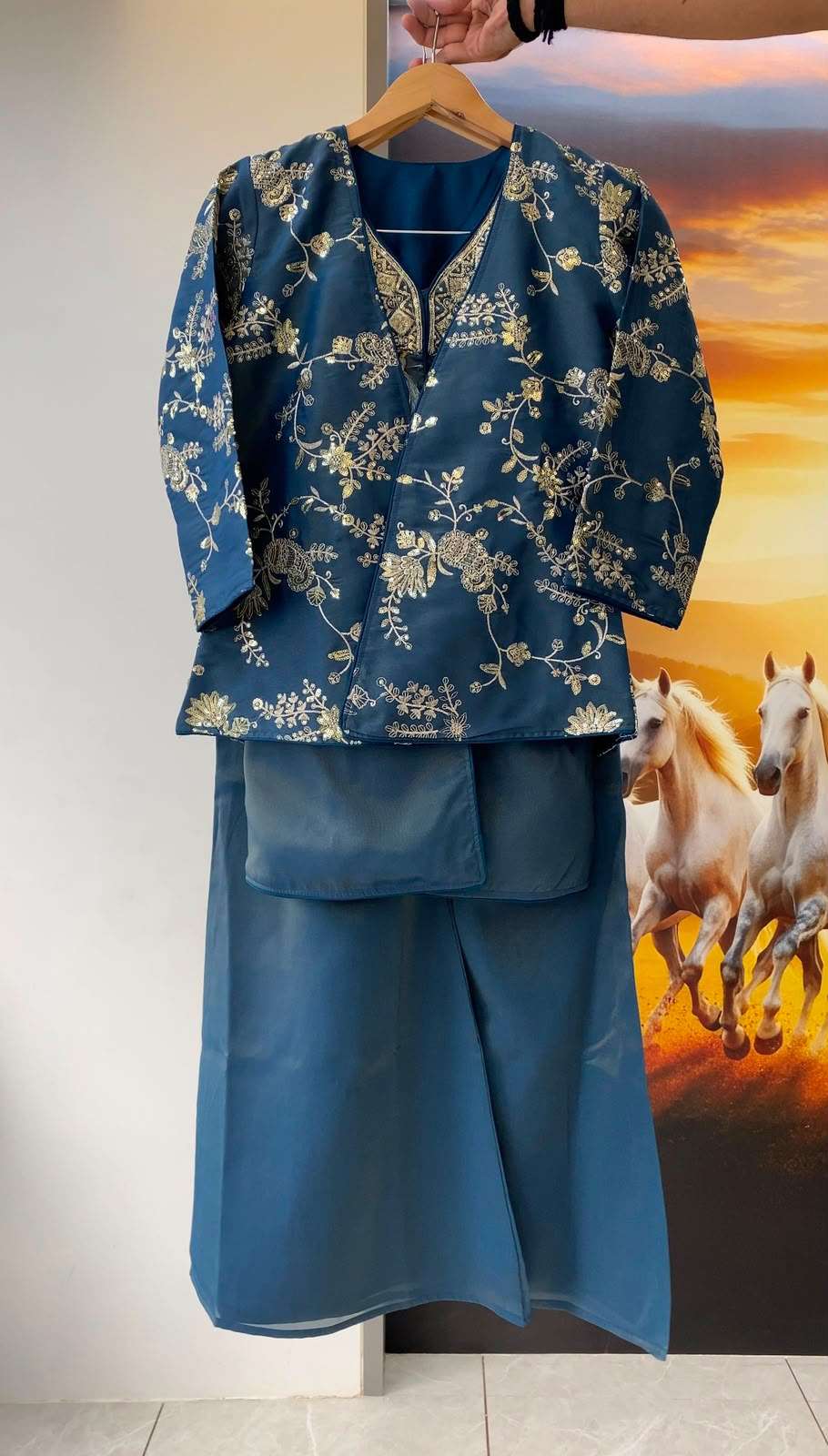 LM 22 HEAVY DESIGNER WORK FESTIVE WEAR CO-ORD SET