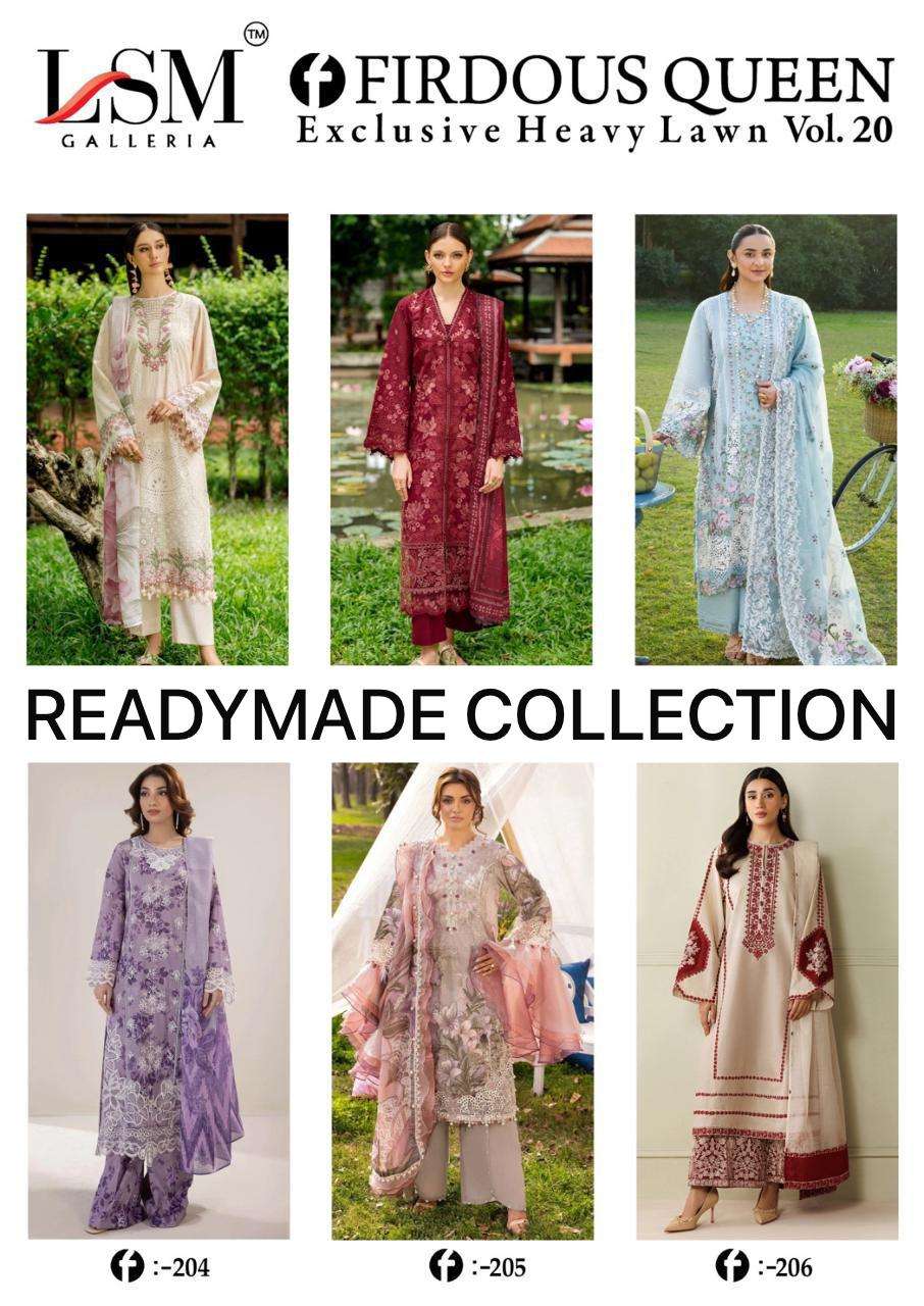 LSM GALLERIA FIRDOUS QUEEN LAWN VOL 20 READY MADE COLLECTION 