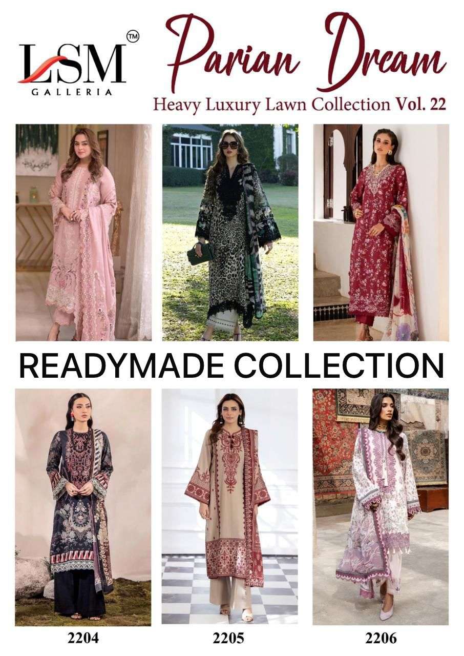 LSM GALLERIA PARIAN DREAM HEAVY LUXURY LAWN READY MADE COLLECTION VOL 22 