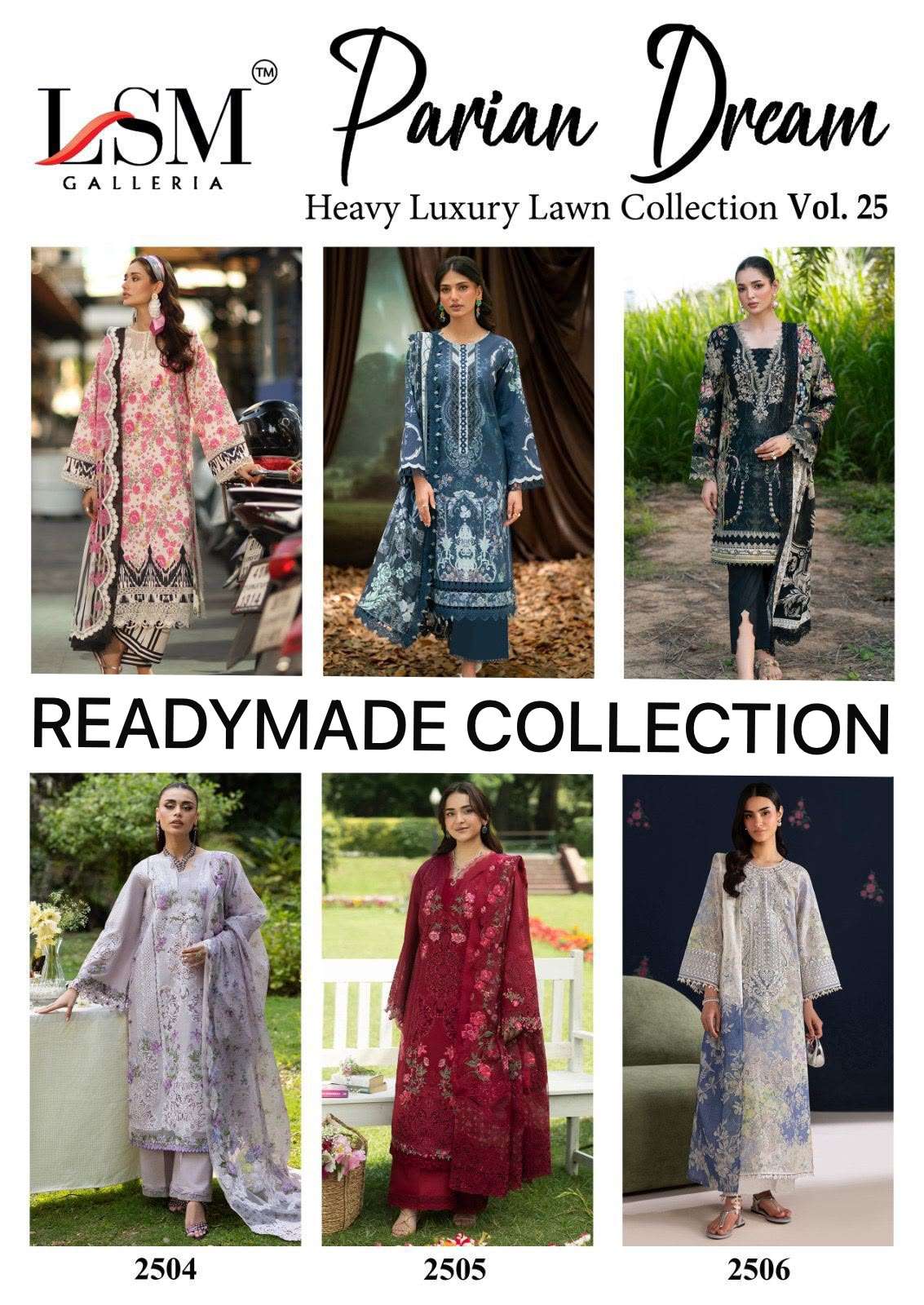 LSM GALLERIA PARIAN DREAM HEAVY LUXURY LAWN READY MADE COLLECTION VOL 25