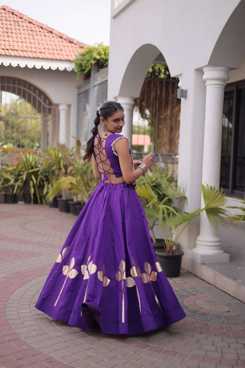 LW 7174 SILK SILK DESIGNER WORK NAVRATRI WEAR LADIES TOP WITH LEHENGA COLLECTIONS 