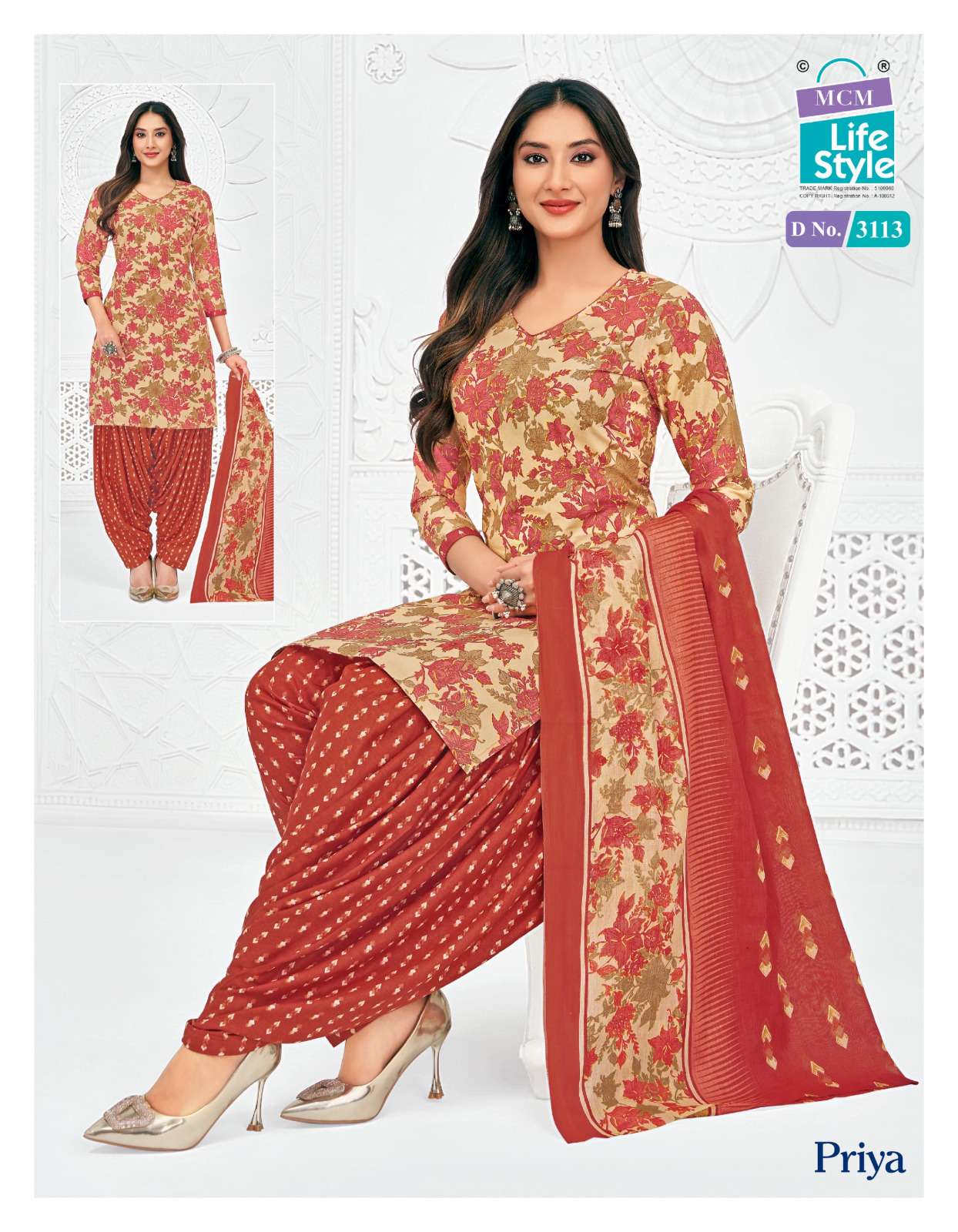 MCM LIFESTYLE PRIYA VOL 31 COTTON PRINTED READY MADE PATIYALA SUIT