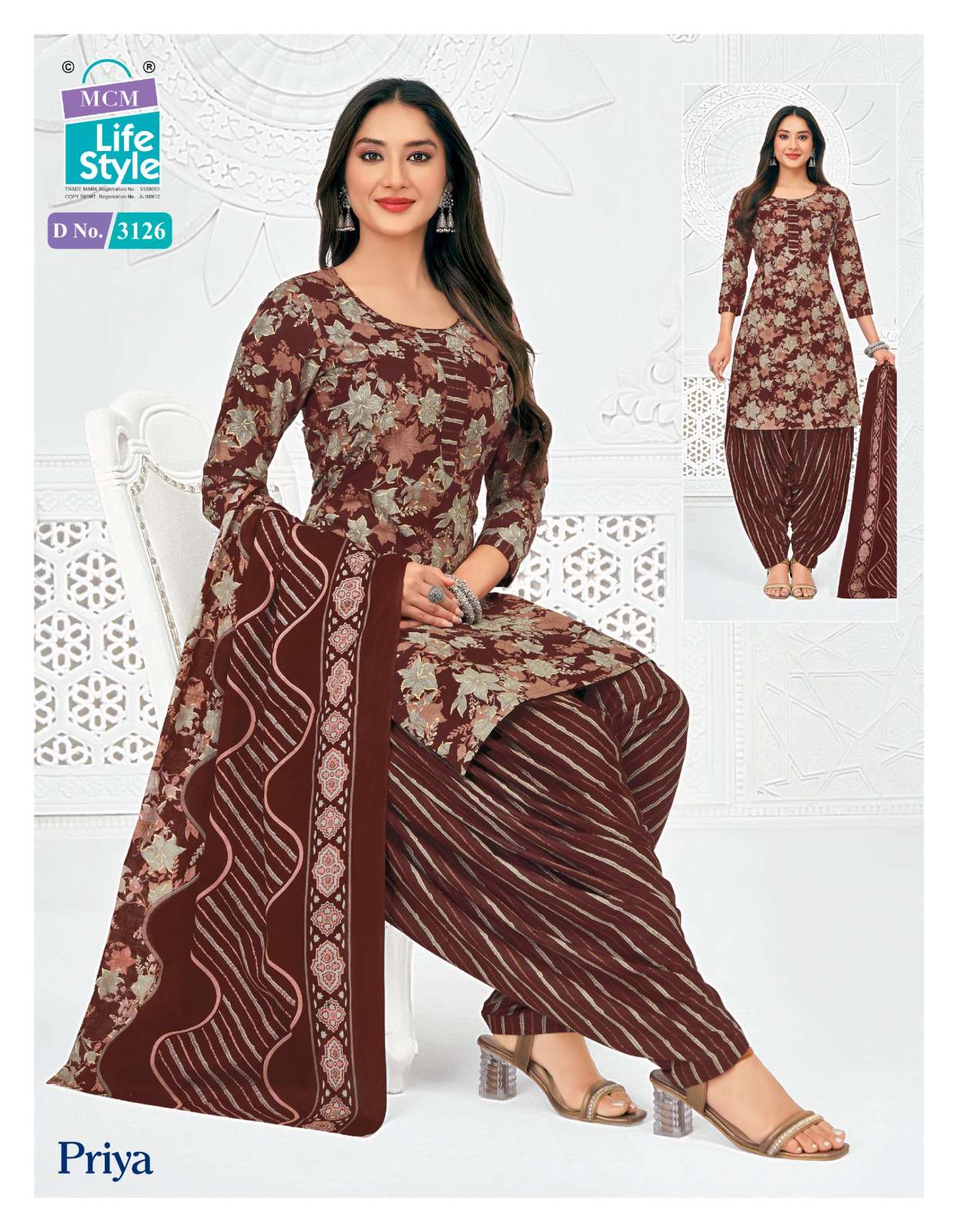 MCM LIFESTYLE PRIYA VOL 31 COTTON PRINTED READY MADE PATIYALA SUIT