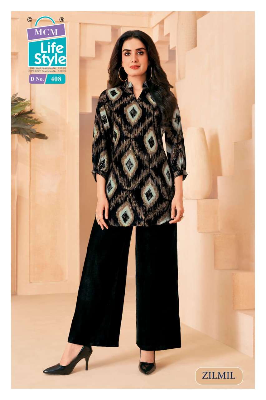 MCM LIFESTYLE RIMJIM COTTON PRINT FANCY WEAR LADIES TOPS 