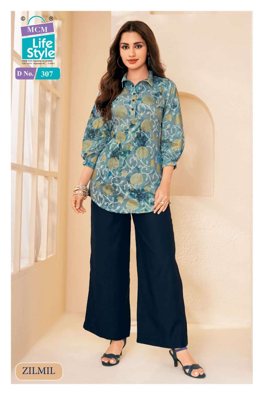 MCM LIFESTYLE RIMJIM COTTON PRINT FANCY WEAR LADIES TOPS 
