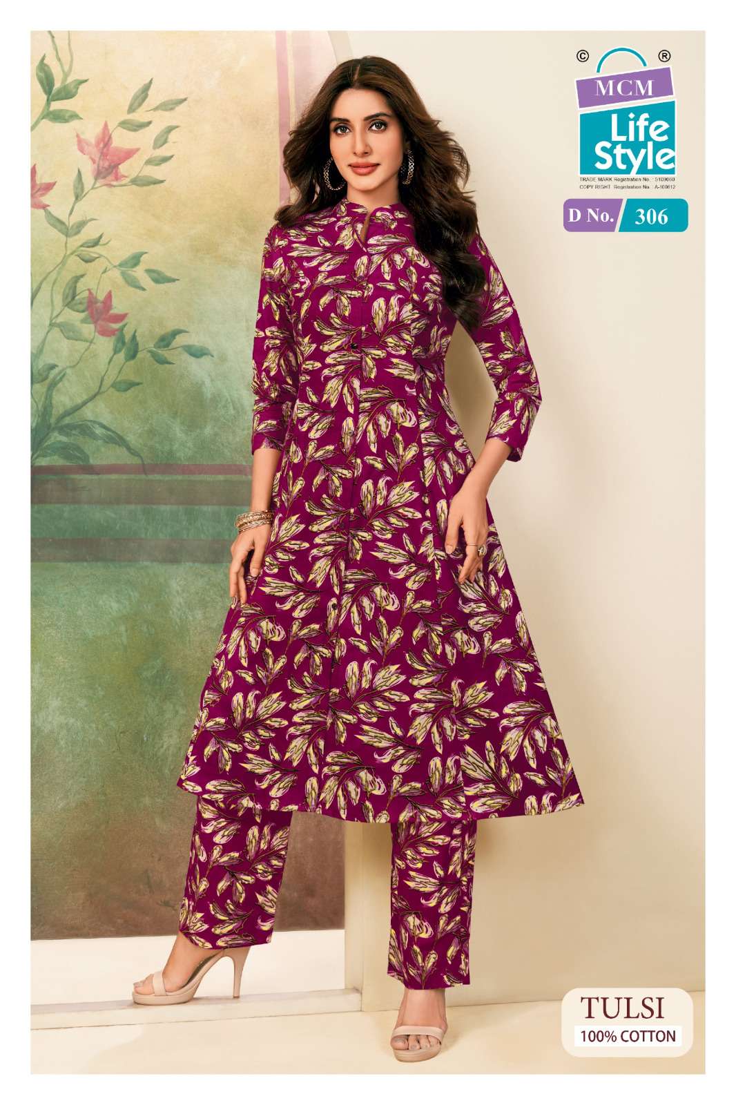MCM LIFESTYLE TULSI VOL 3 A LINE CUT STYLE KURTI WITH BOTTOM PAIR 