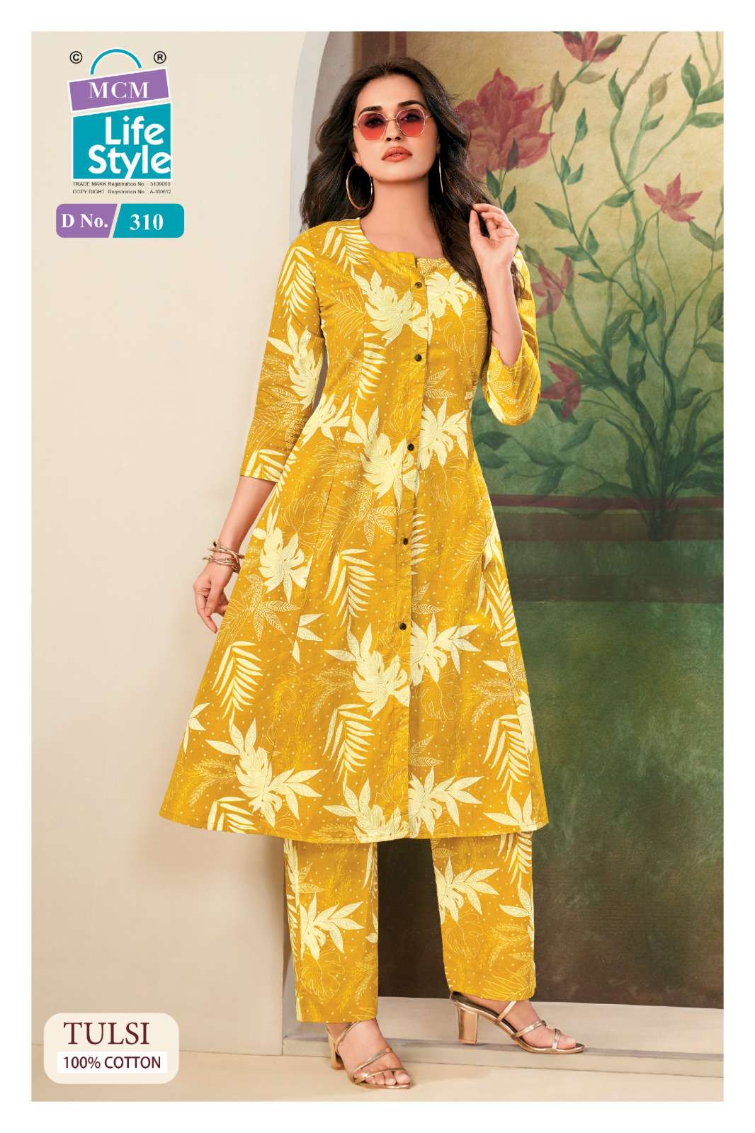 MCM LIFESTYLE TULSI VOL 3 A LINE CUT STYLE KURTI WITH BOTTOM PAIR 