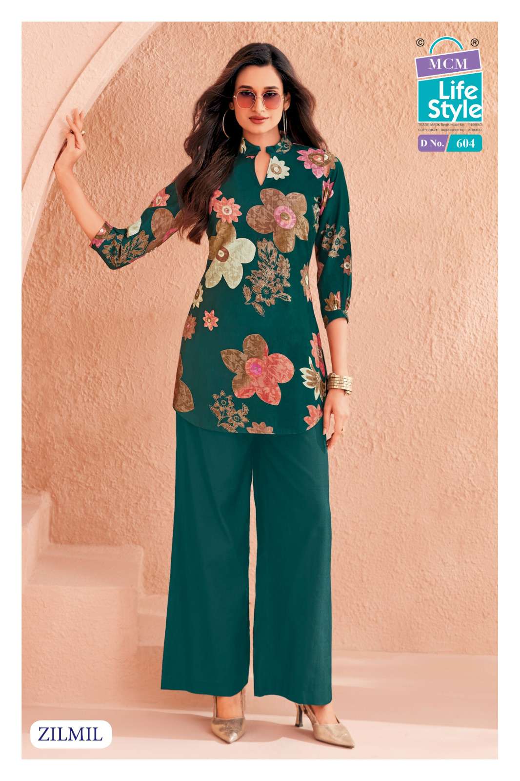 MCM LIFESTYLE ZILMIL VOL 6 FANCY READY TO WEAR LADIES TOP WITH PLAZZO PAIR 