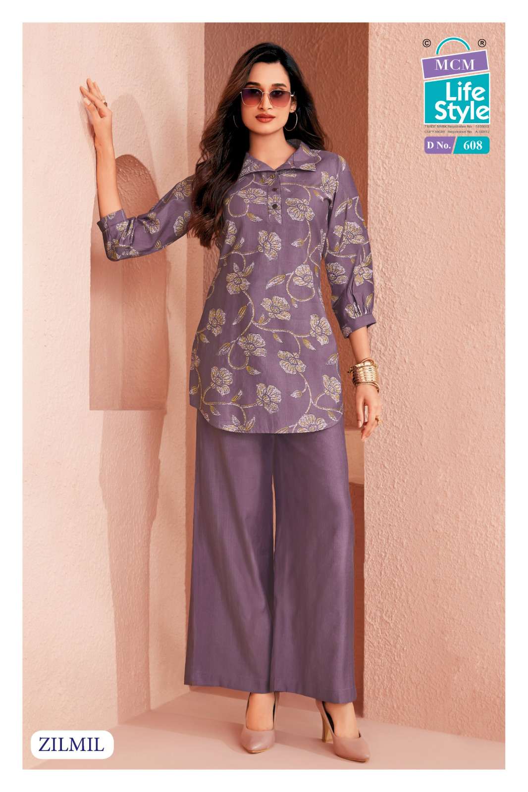 MCM LIFESTYLE ZILMIL VOL 6 FANCY READY TO WEAR LADIES TOP WITH PLAZZO PAIR 