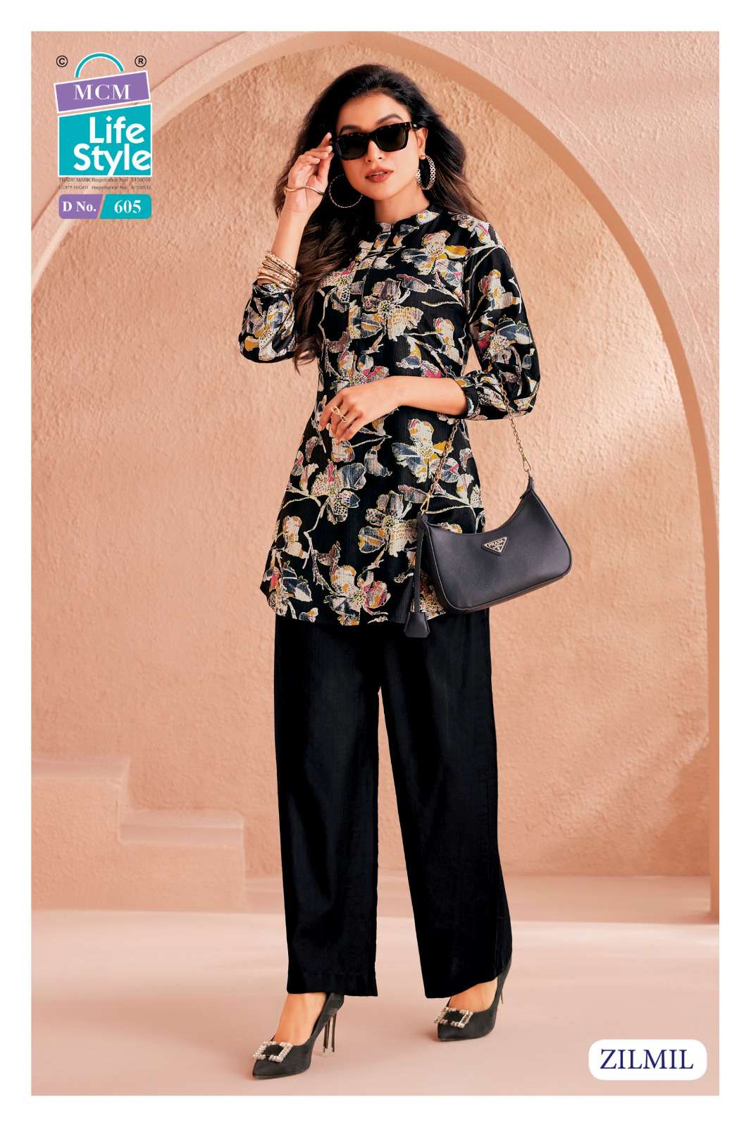 MCM LIFESTYLE ZILMIL VOL 6 FANCY READY TO WEAR LADIES TOP WITH PLAZZO PAIR 